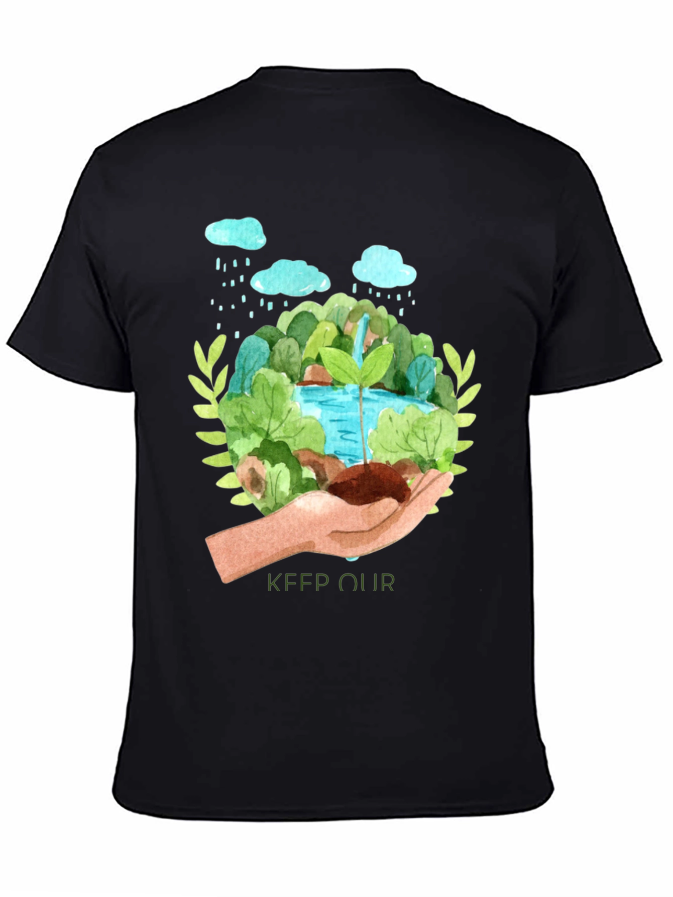 Eco-Friendly Keep Our Earth Green Graphic Tee