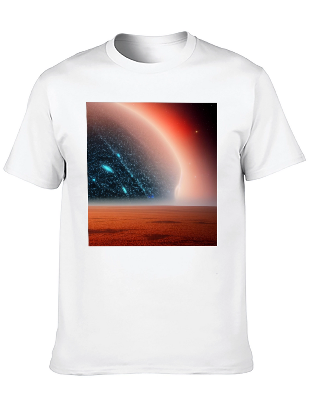 Sci-Fi Planetscape Black T-Shirt