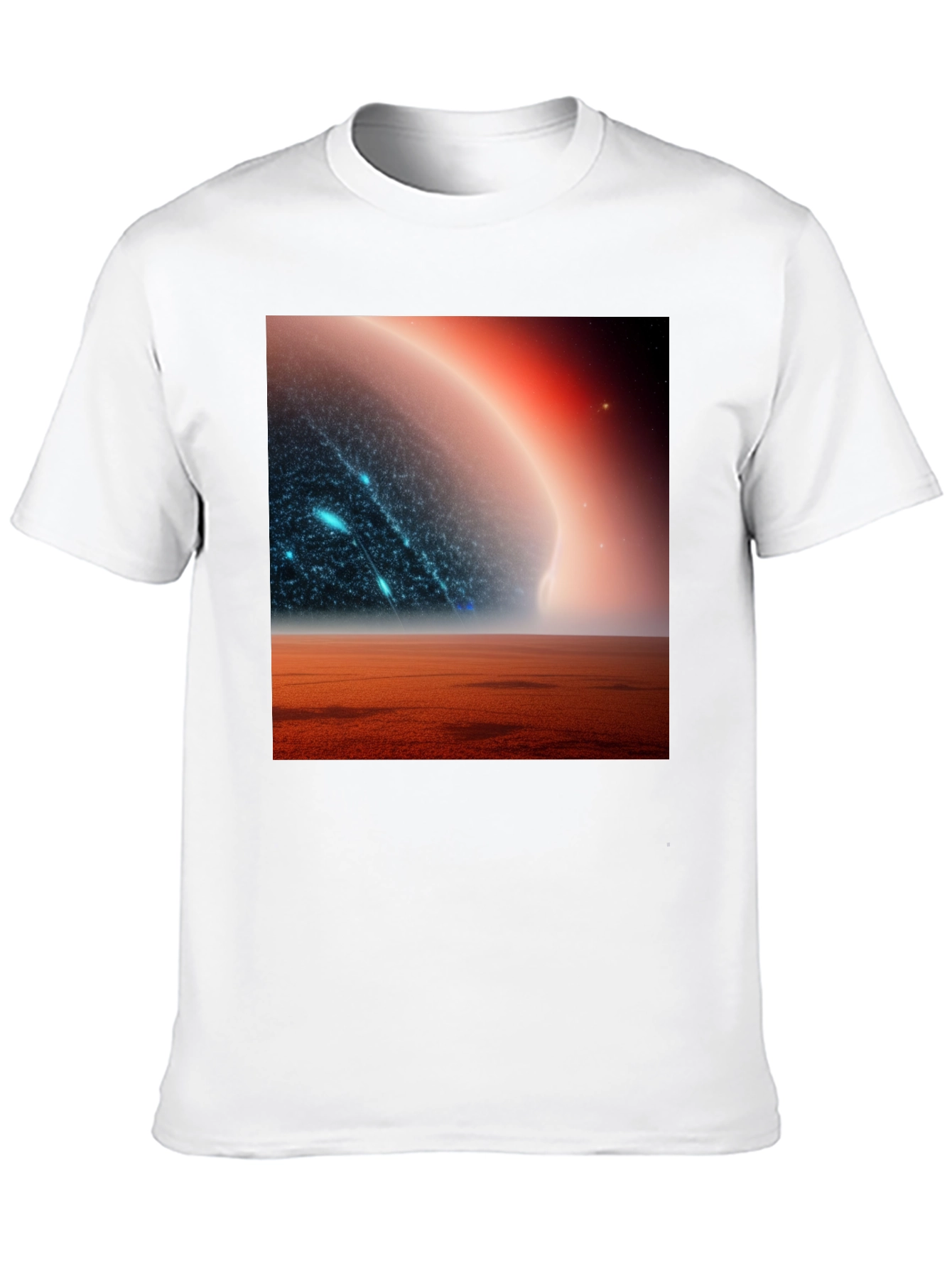 Sci-Fi Planetscape Black T-Shirt
