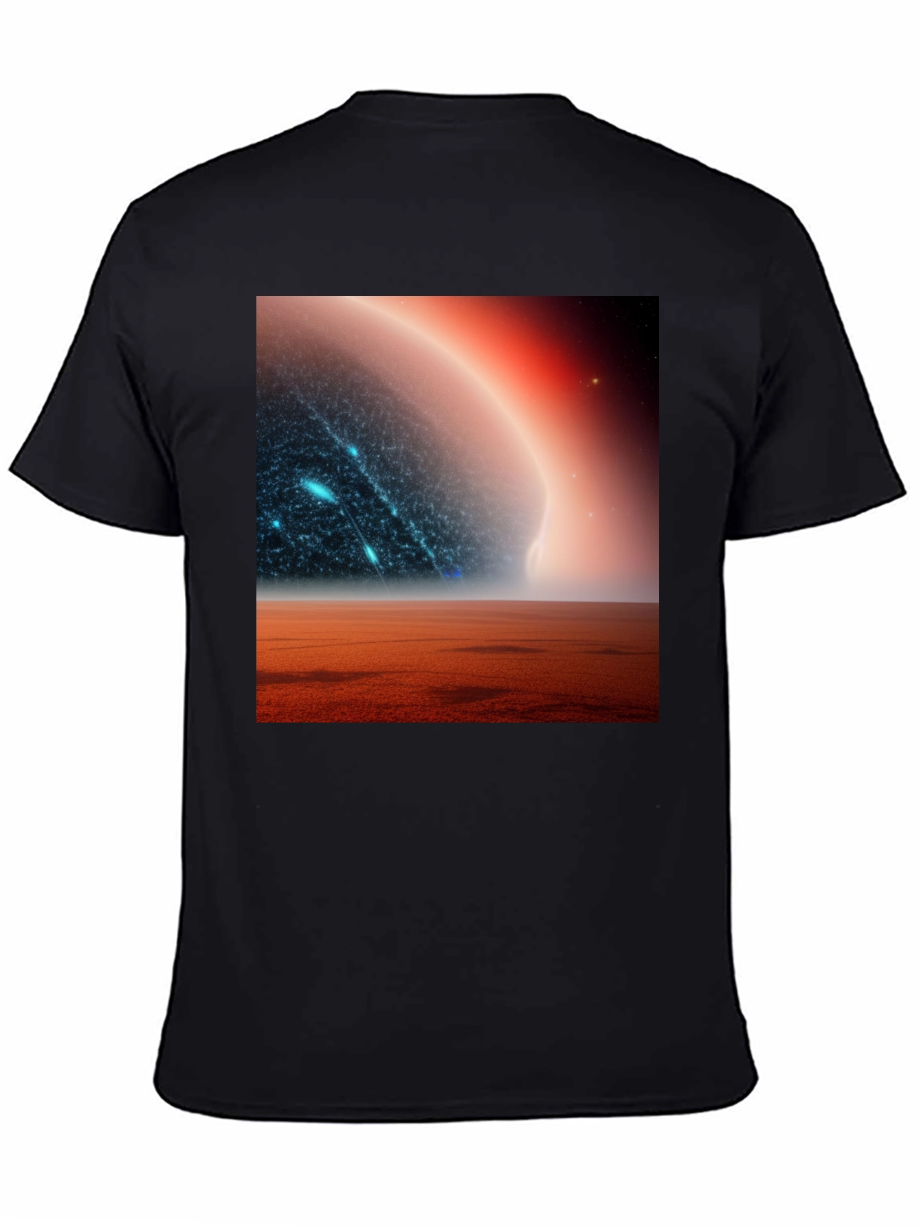 Sci-Fi Planetscape Black T-Shirt