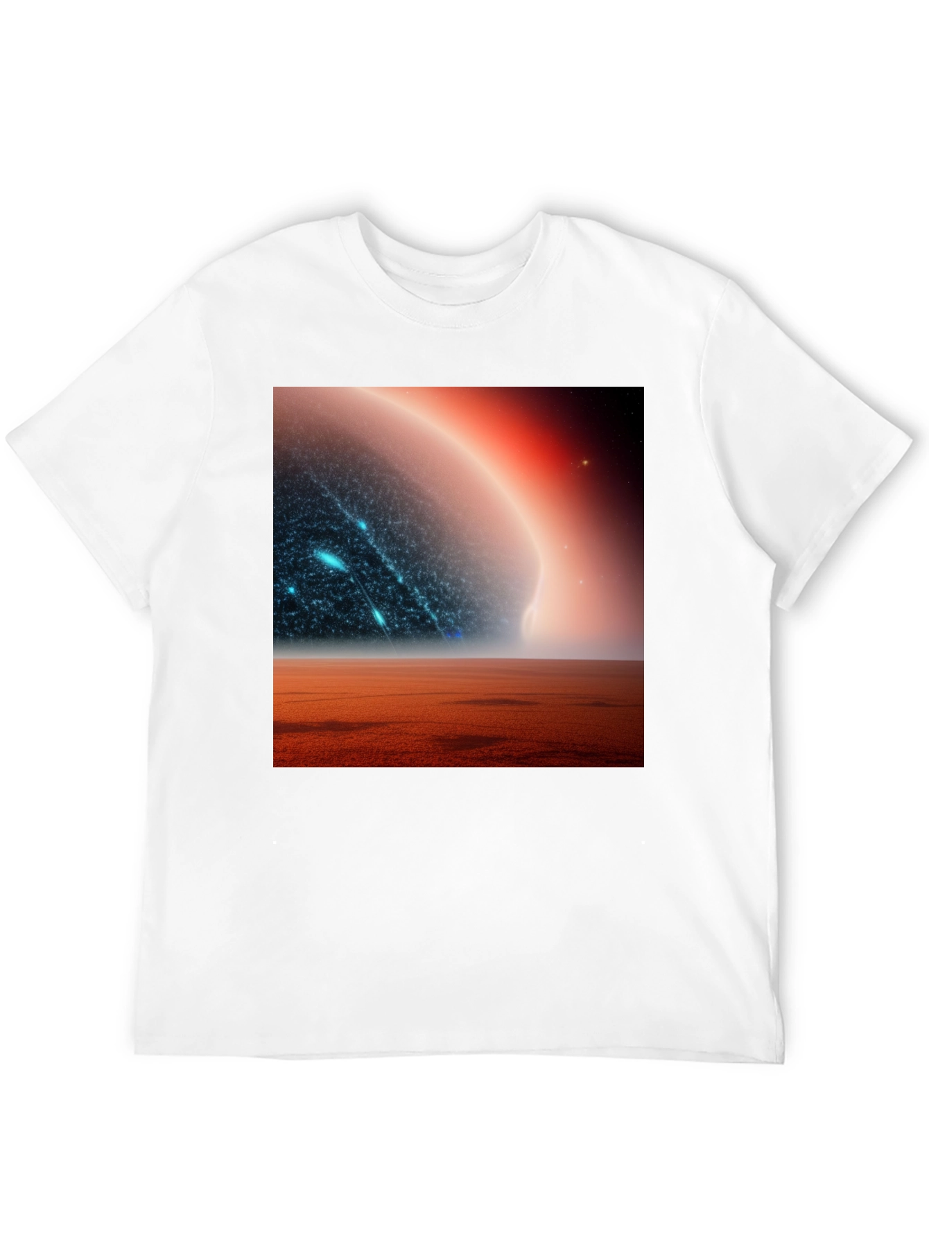 Sci-Fi Planetscape Black T-Shirt