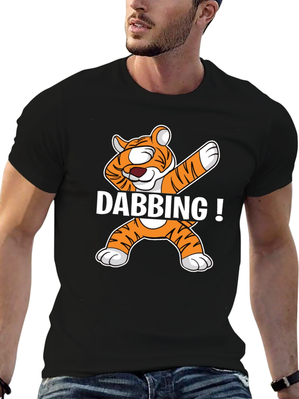 Dabbing Tiger Graphic T-Shirt - Trendy Streetwear