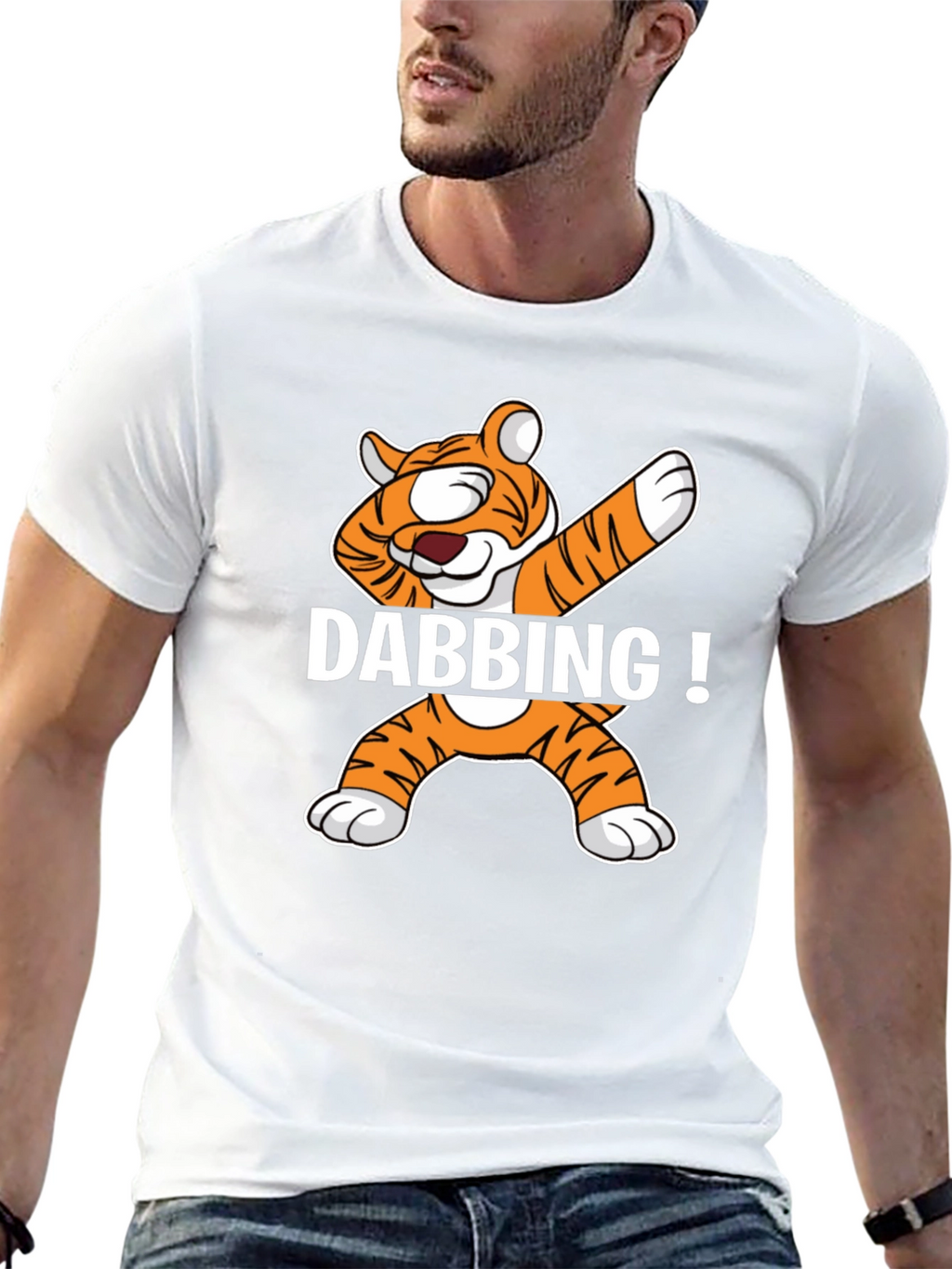 Dabbing Tiger Graphic T-Shirt - Trendy Streetwear