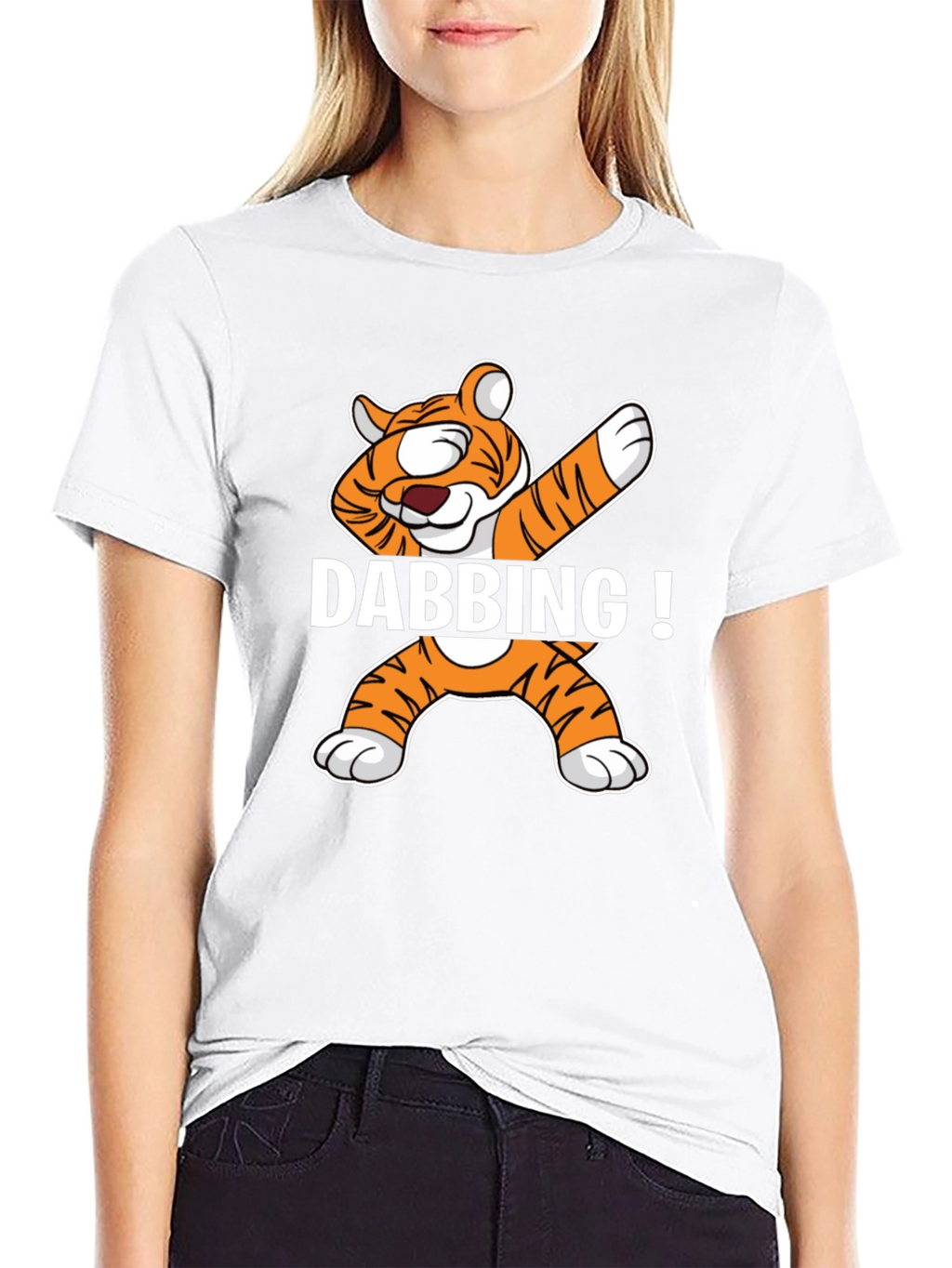 Dabbing Tiger Graphic T-Shirt - Trendy Streetwear