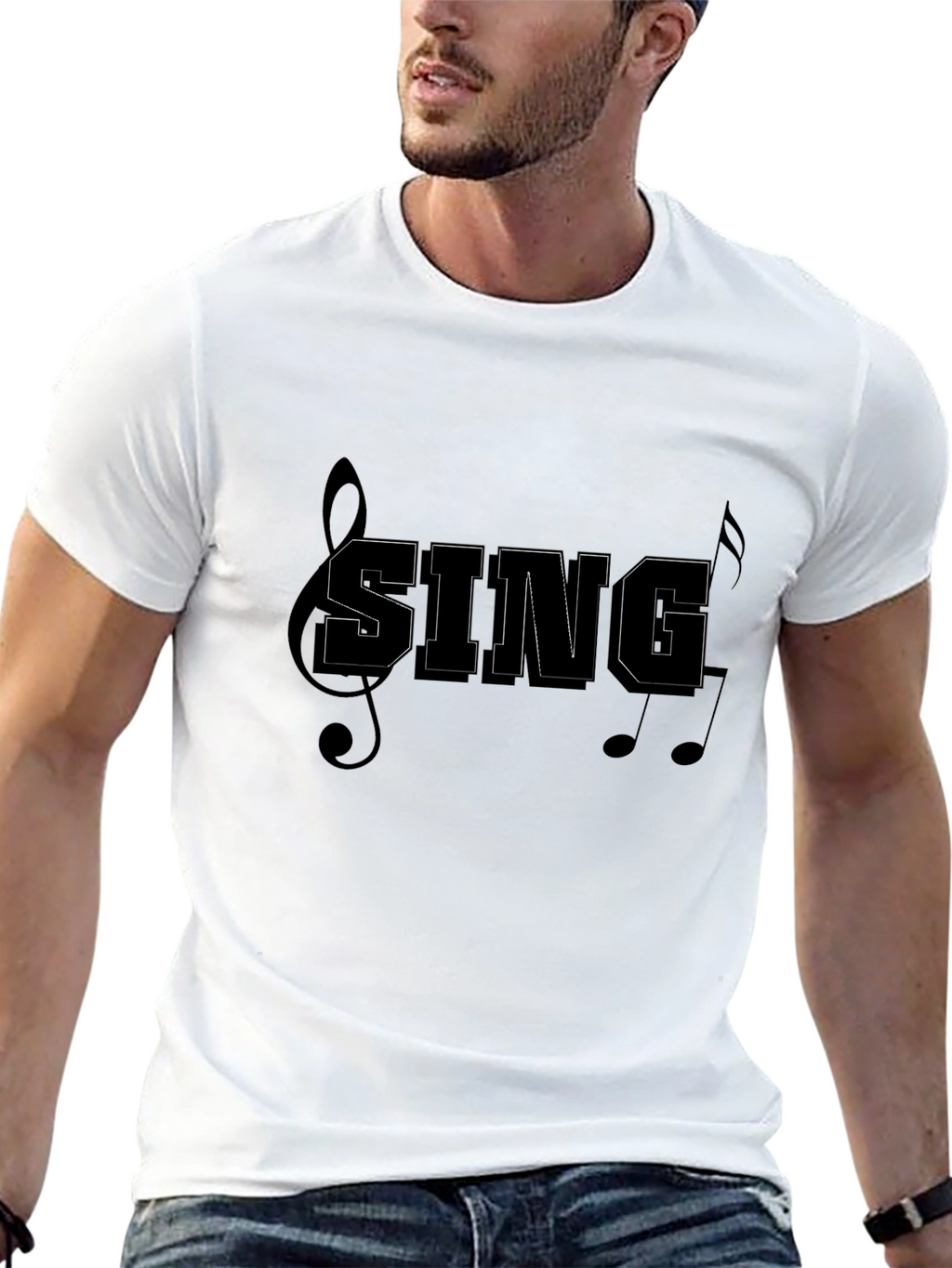 Sing T-Shirt - Music Notes Graphic Tee