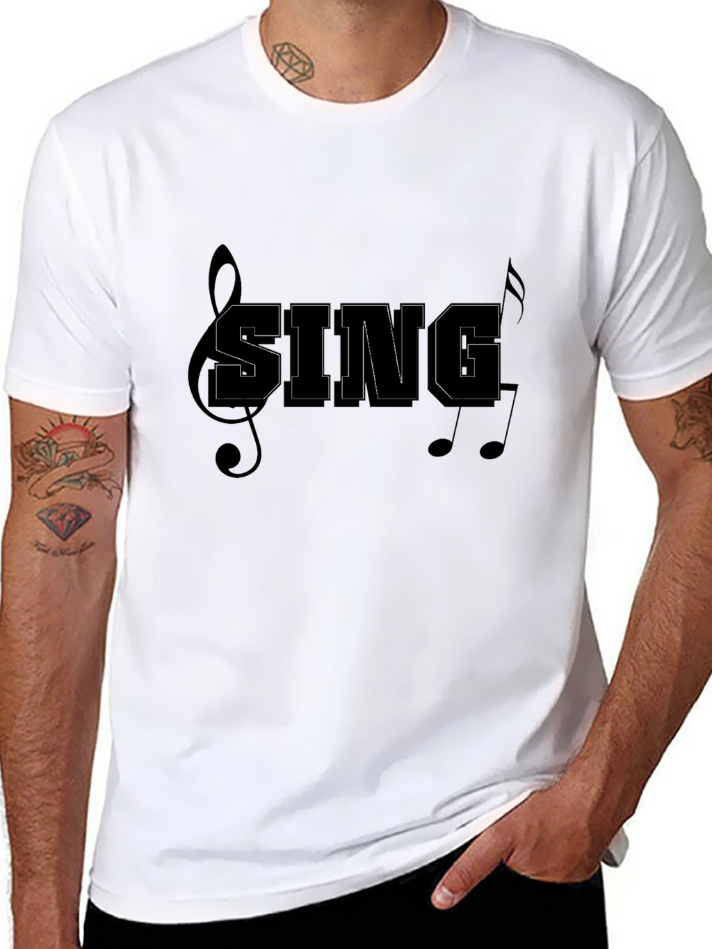 Sing T-Shirt - Music Notes Graphic Tee