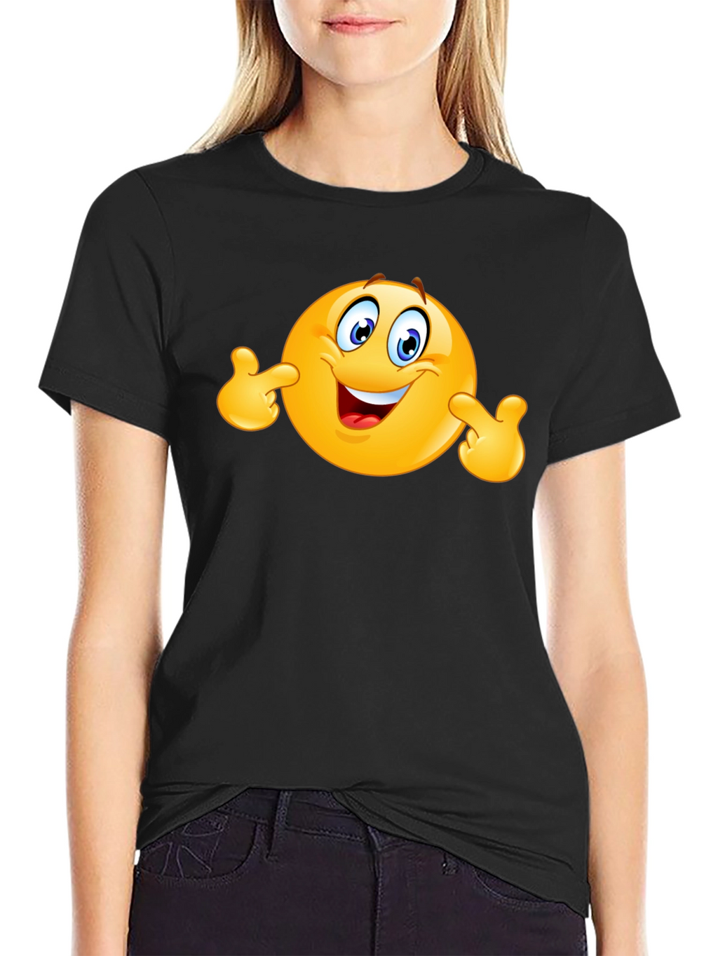 Funny Emoji Black T-Shirt