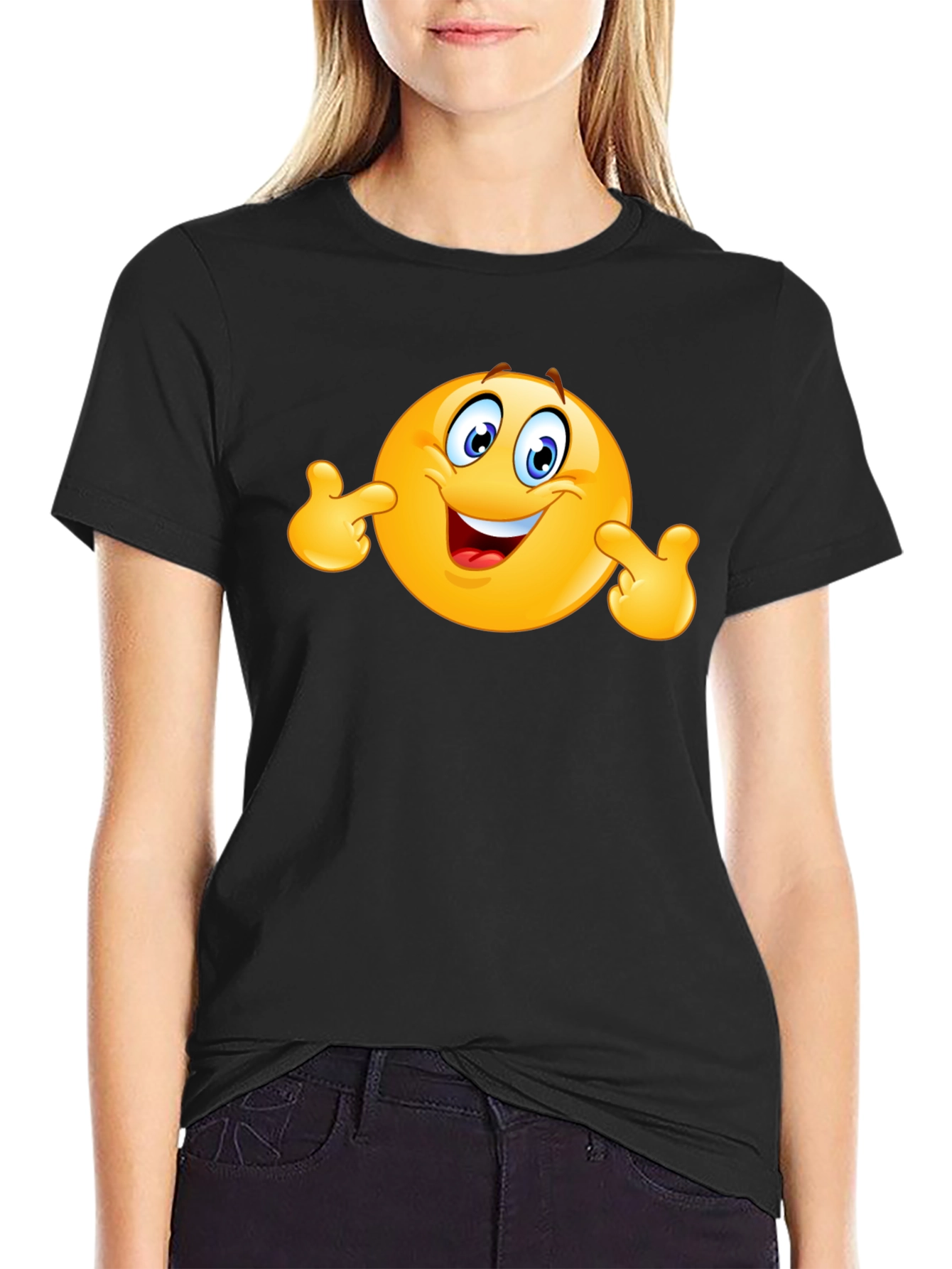 Funny Emoji Black T-Shirt
