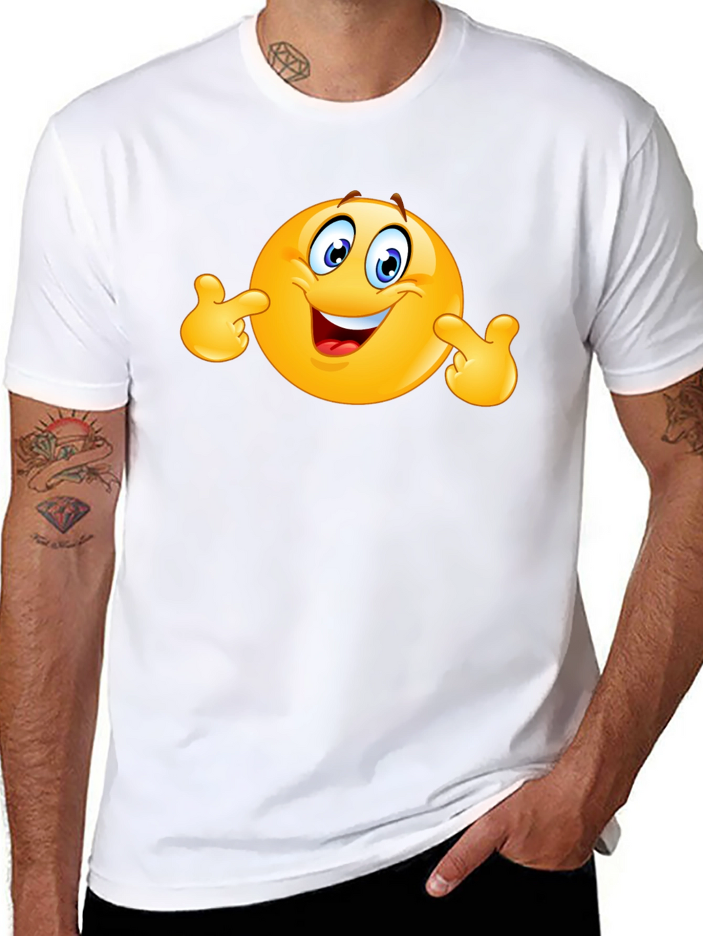 Funny Emoji Black T-Shirt