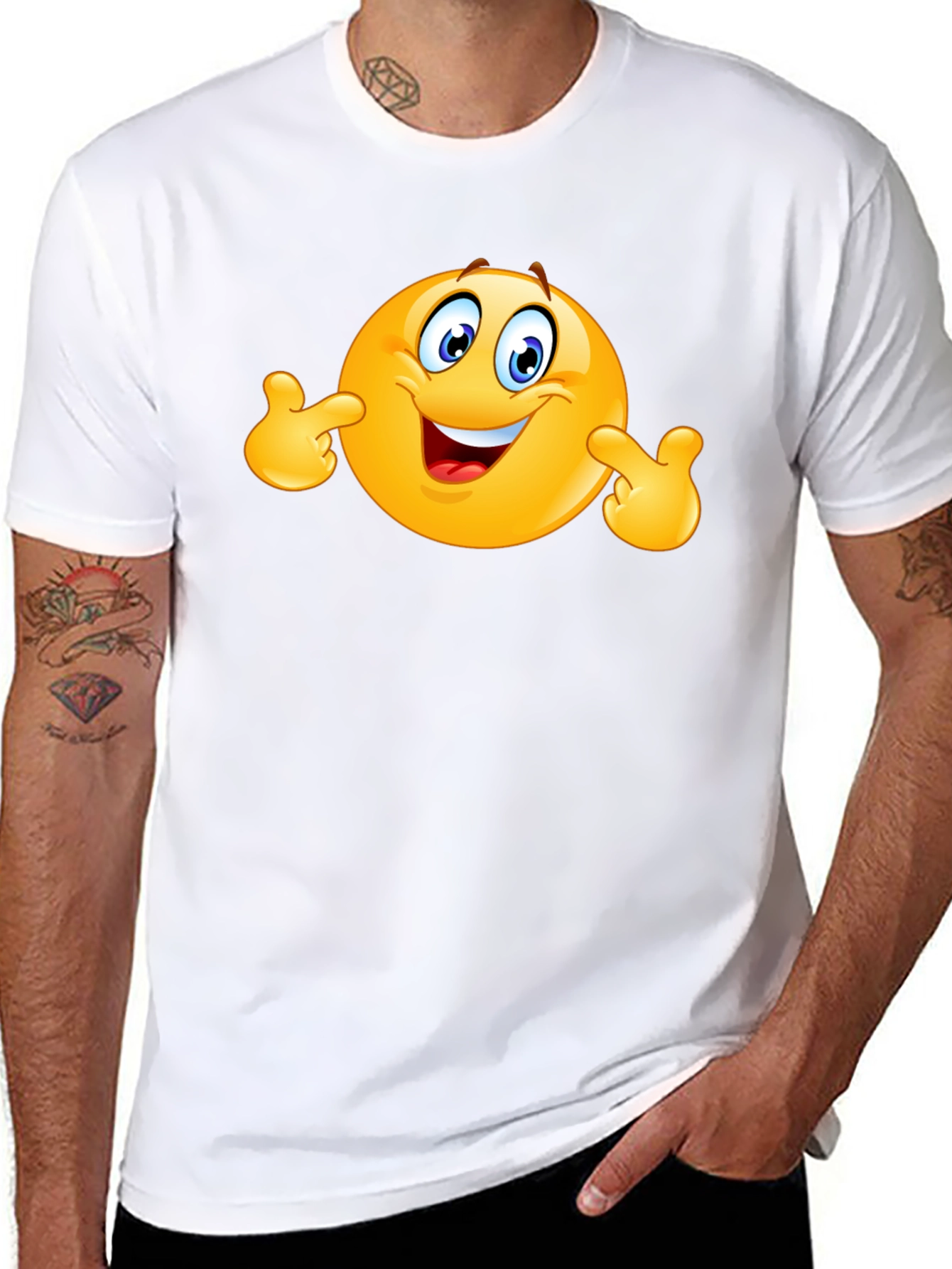 Funny Emoji Black T-Shirt