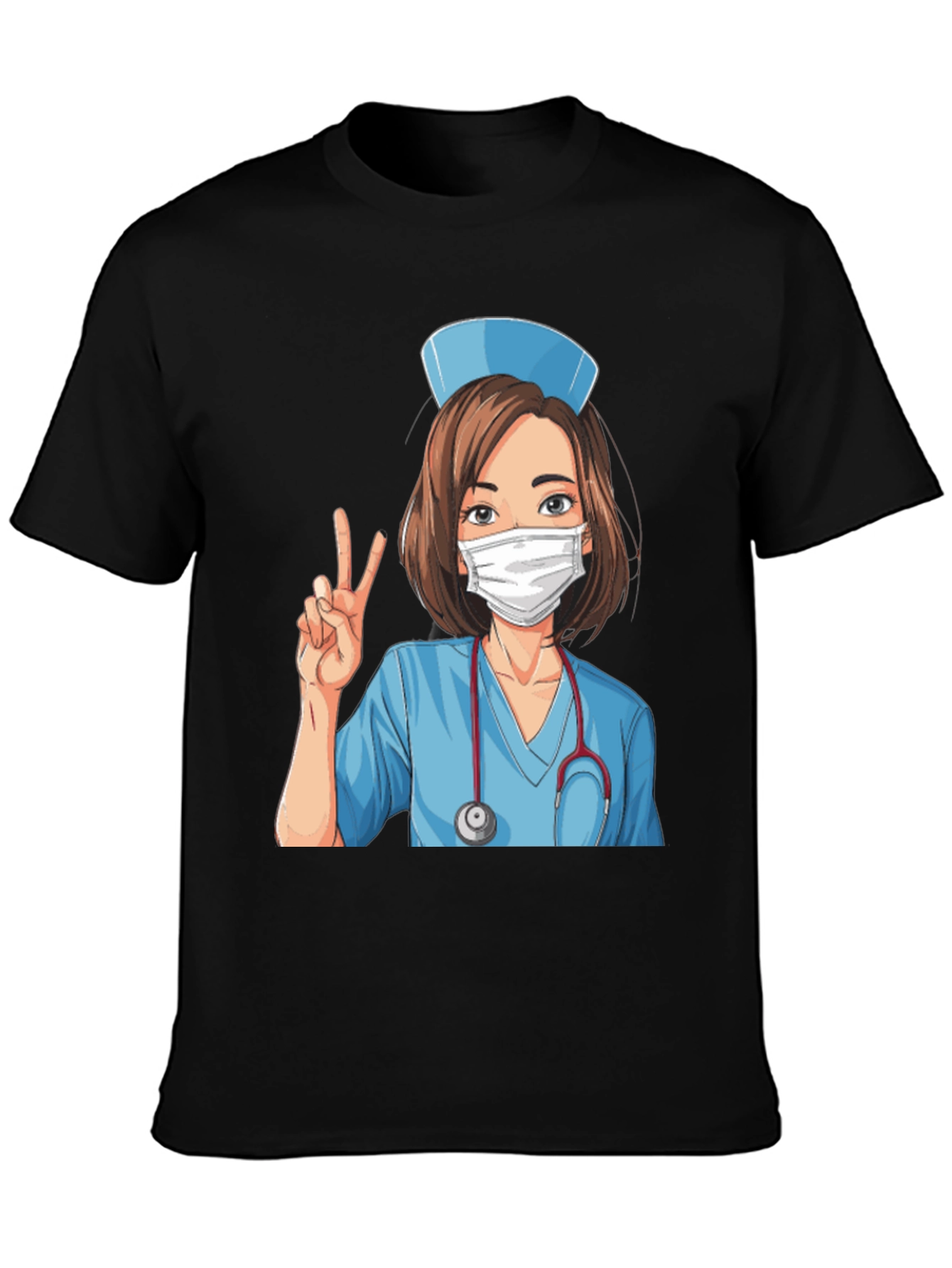 Nurse Cartoon Graphic T-Shirt