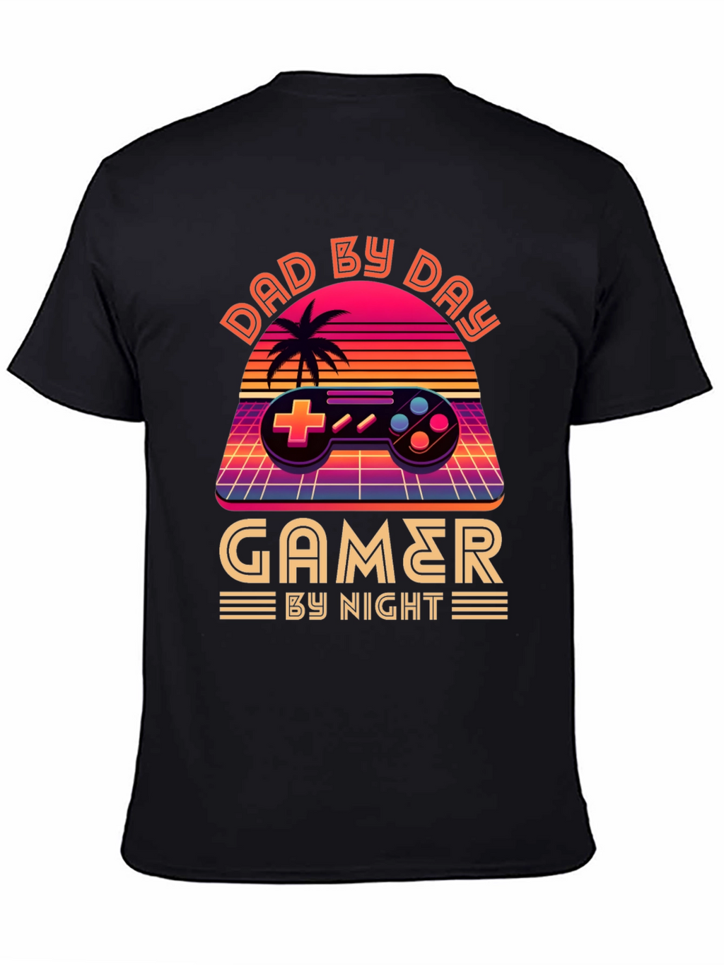 Dad By Day Gamer By Night Graphic Tee Shirt