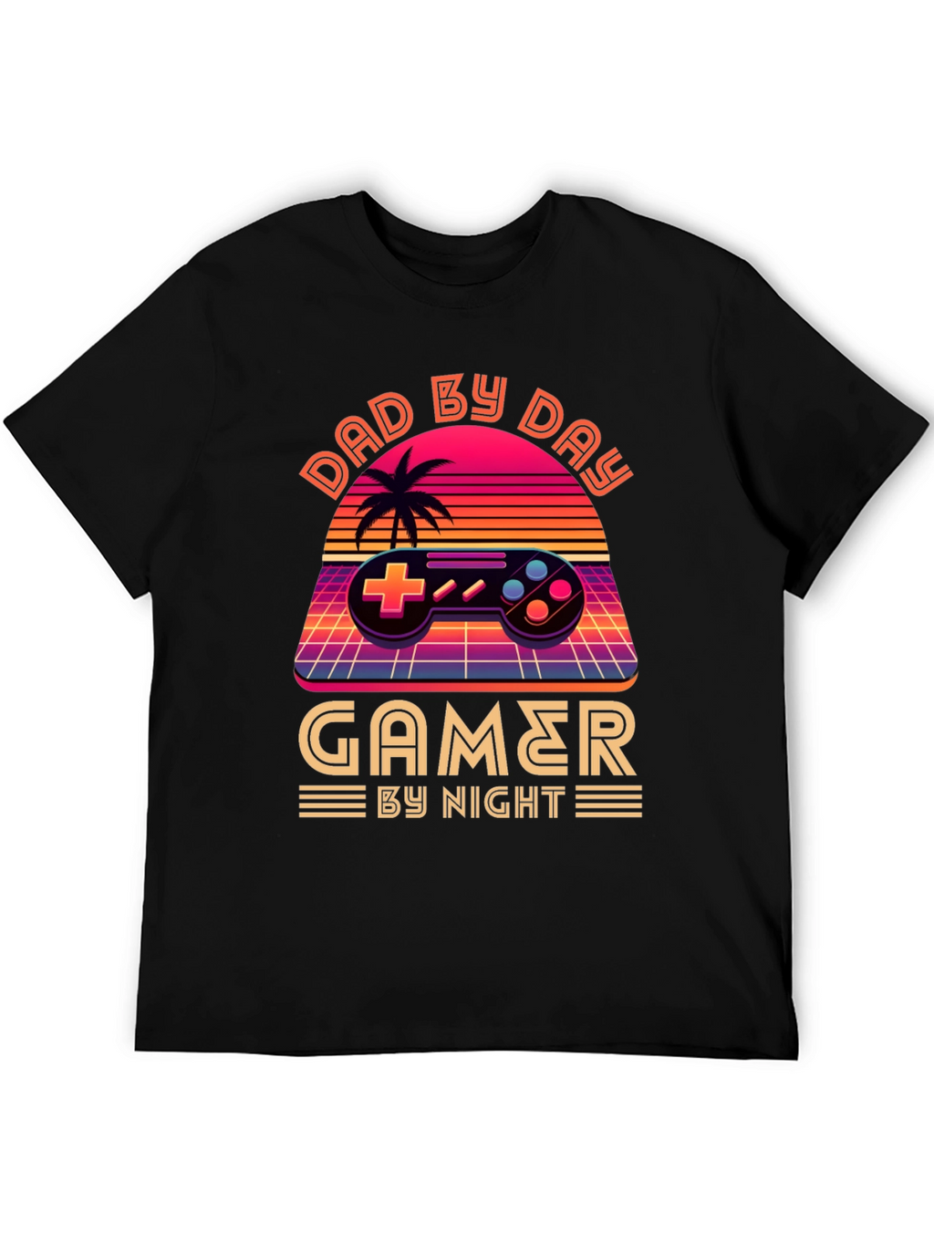 Dad By Day Gamer By Night Graphic Tee Shirt