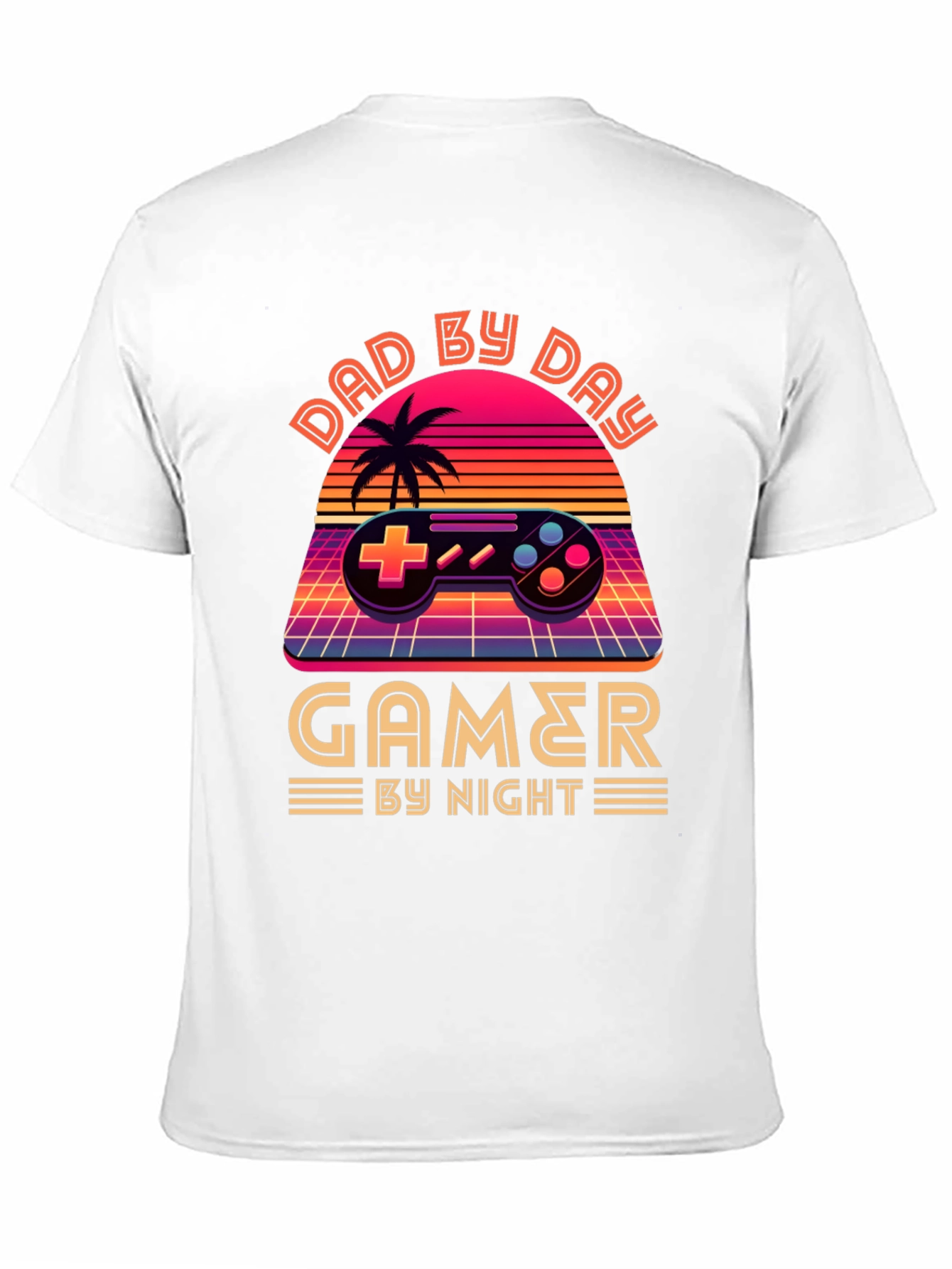 Dad By Day Gamer By Night Graphic Tee Shirt