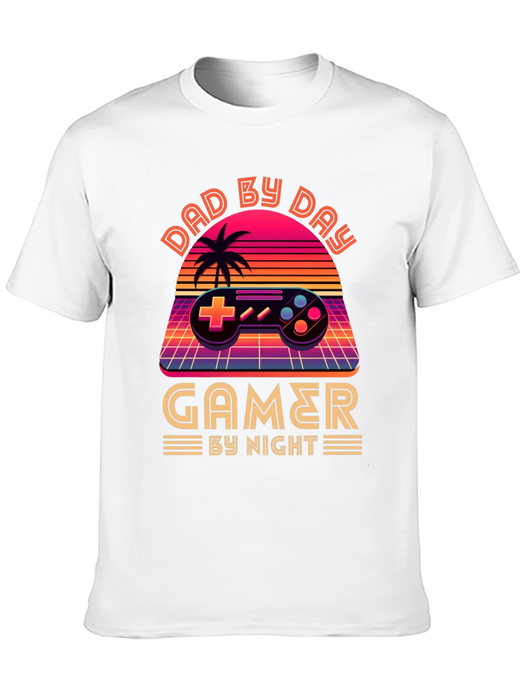 Dad By Day Gamer By Night Graphic Tee Shirt