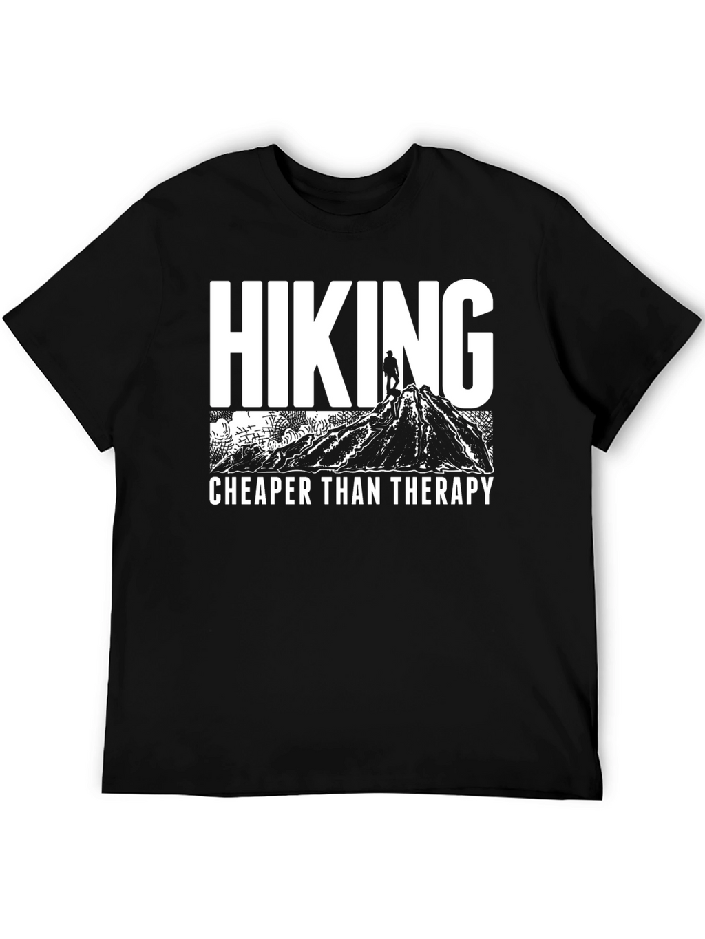 Hiking Cheaper Than Therapy Tee - Outdoors Adventure