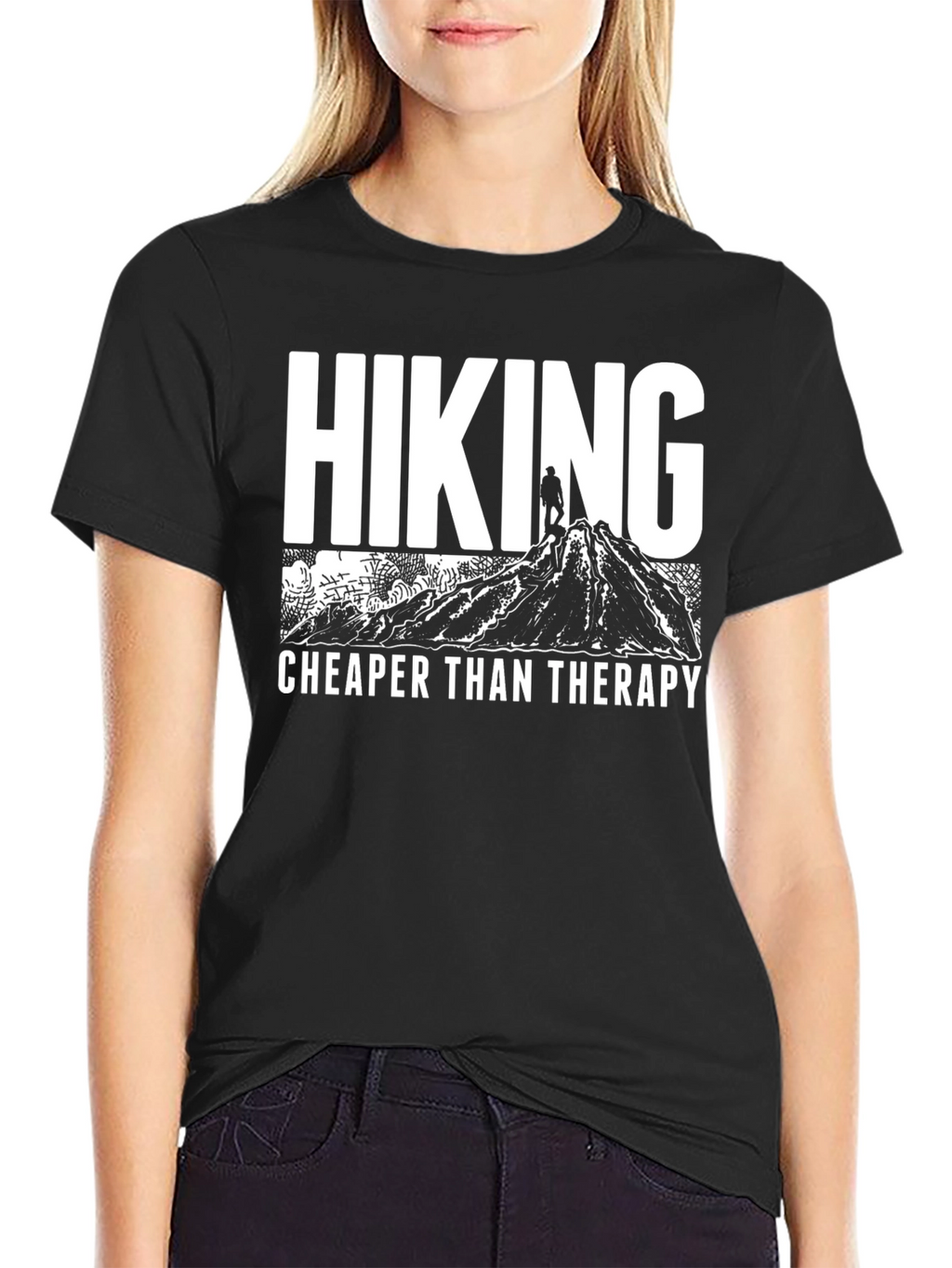 Hiking Cheaper Than Therapy Tee - Outdoors Adventure