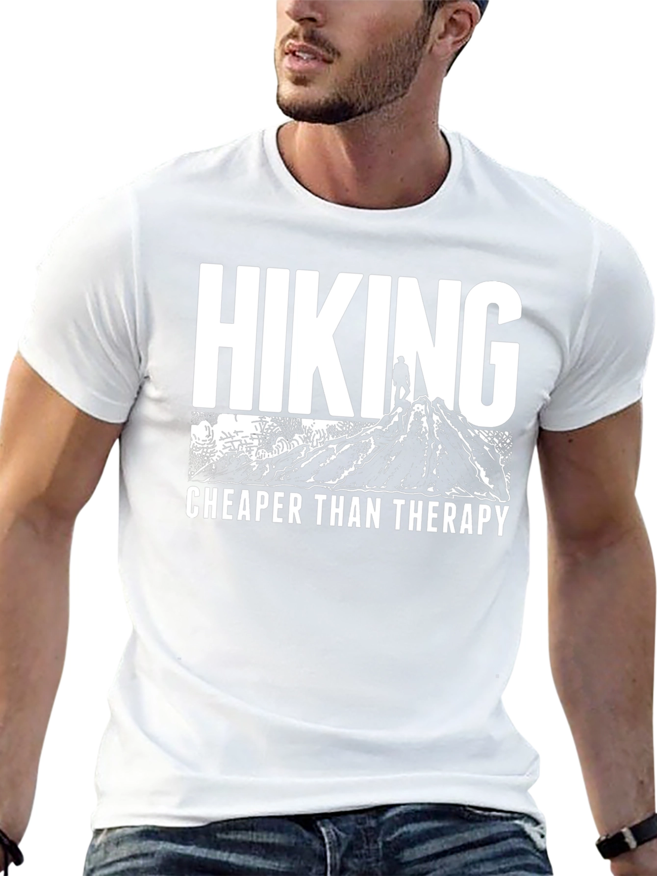 Hiking Cheaper Than Therapy Tee - Outdoors Adventure