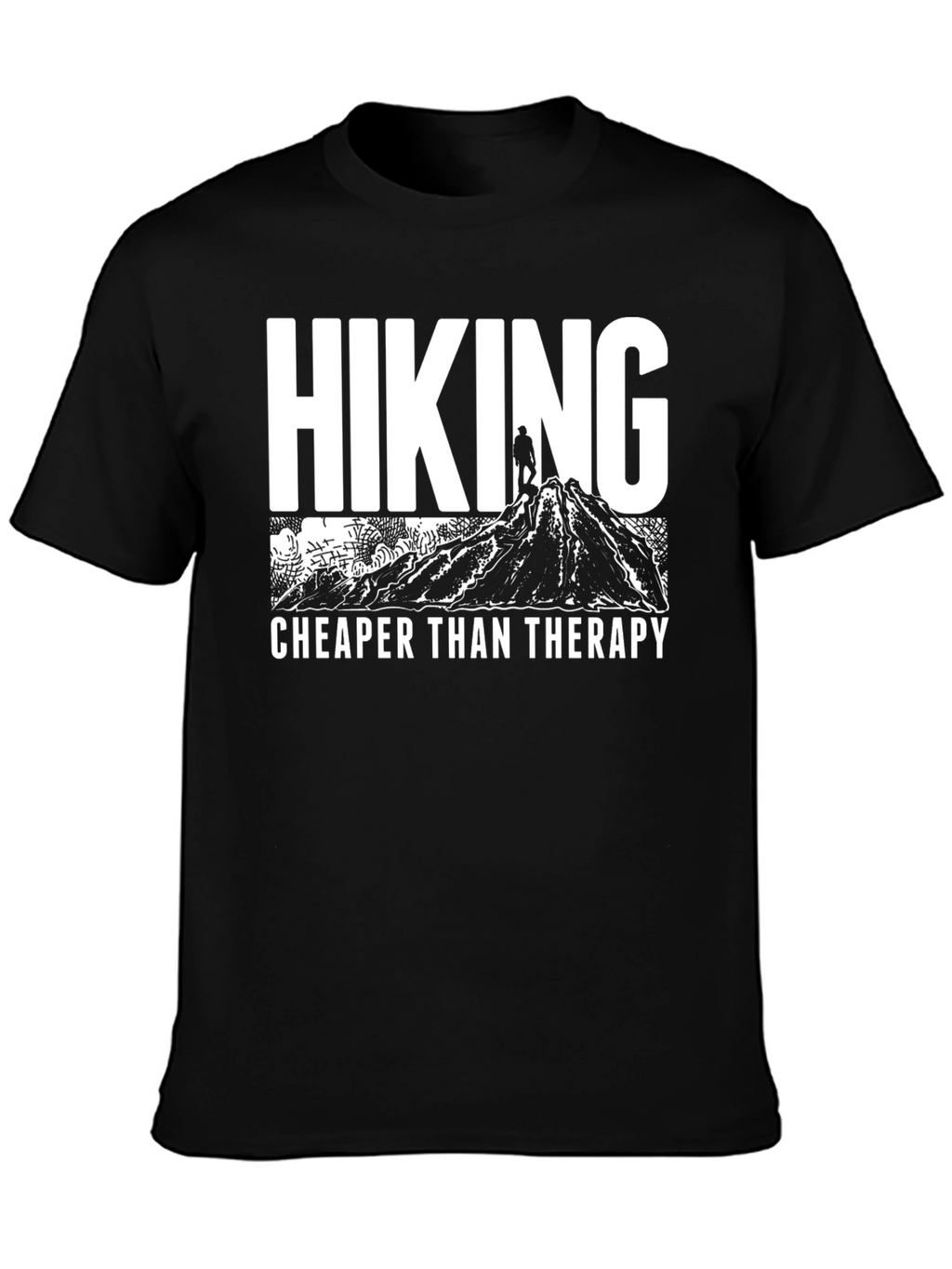 Hiking Cheaper Than Therapy Tee - Outdoors Adventure