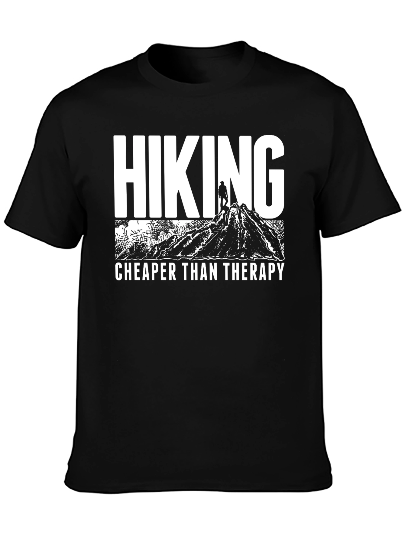 Hiking Cheaper Than Therapy Tee - Outdoors Adventure