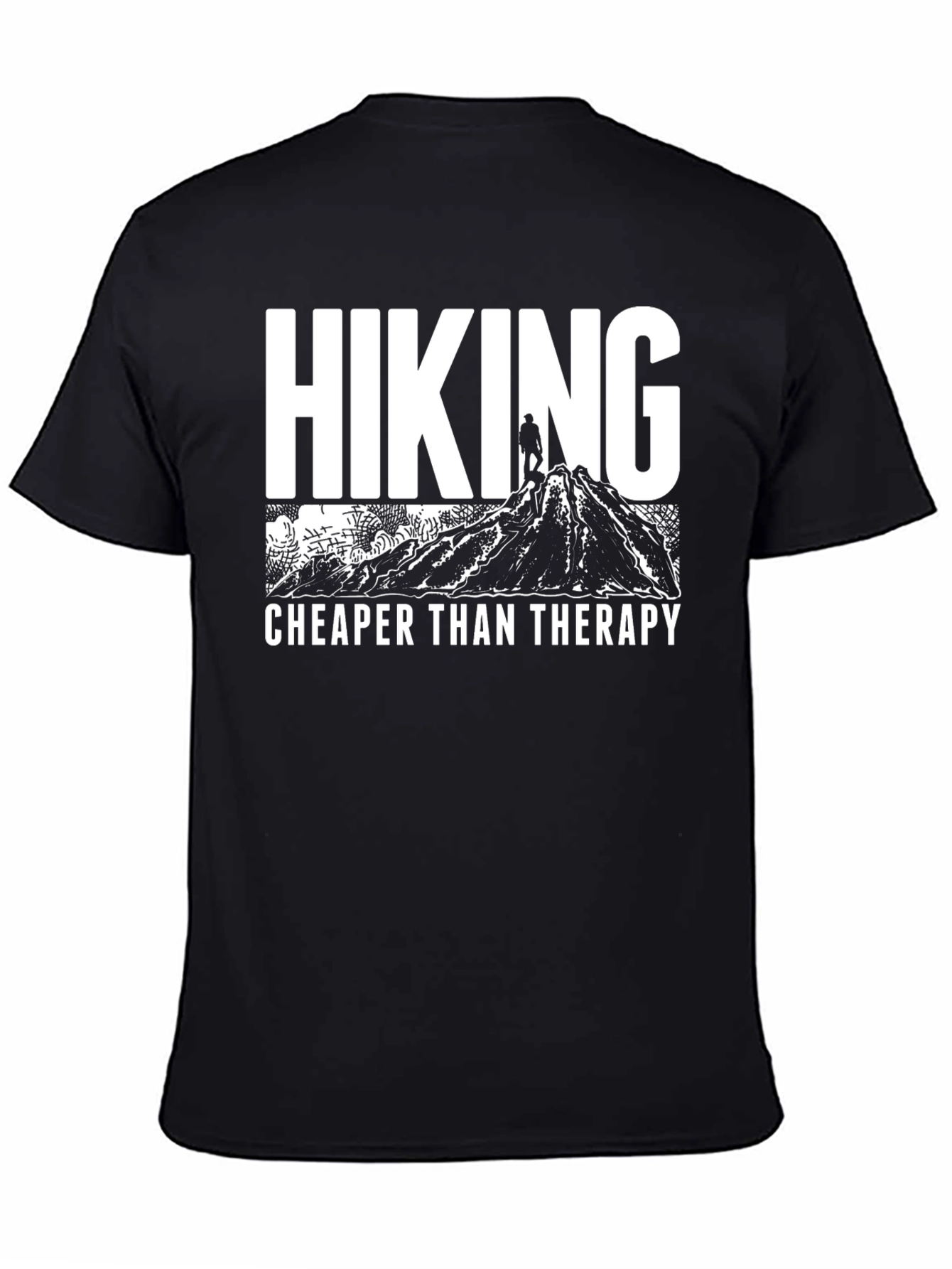 Hiking Cheaper Than Therapy Tee - Outdoors Adventure