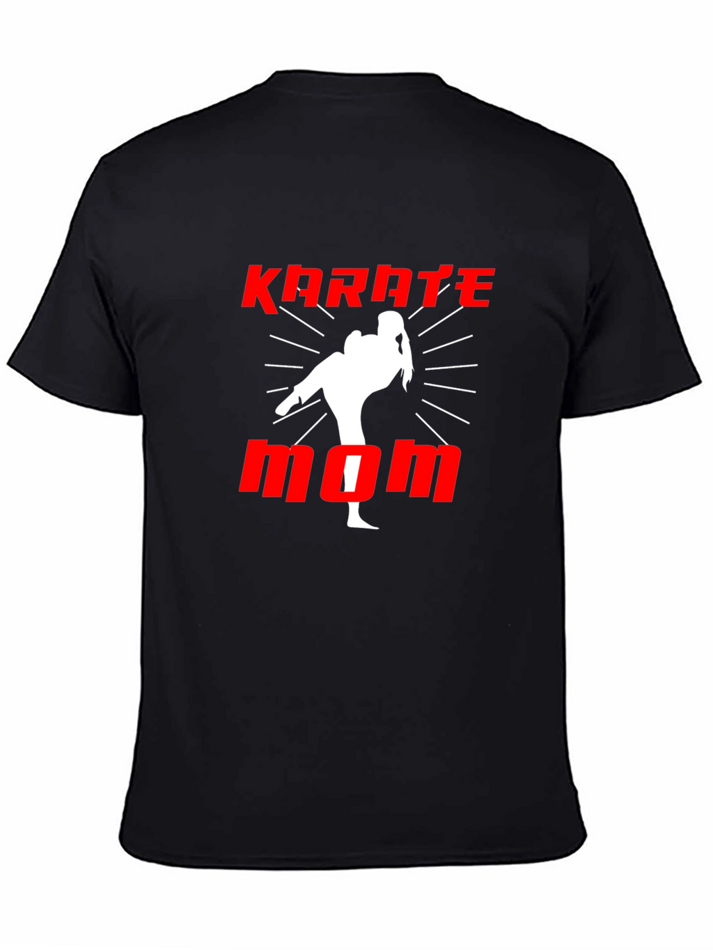 Karate Mom Black Graphic T-Shirt
