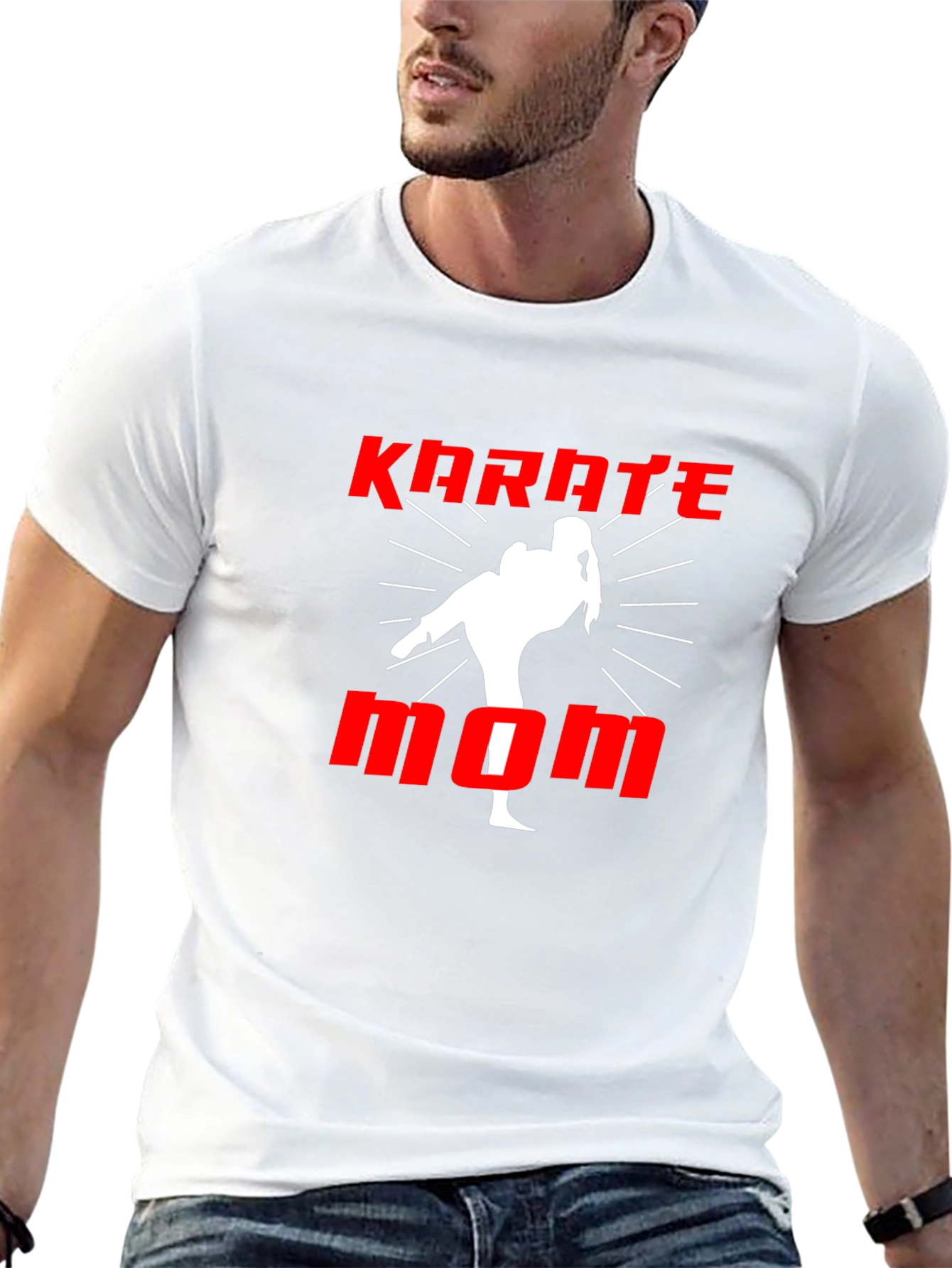 Karate Mom Black Graphic T-Shirt
