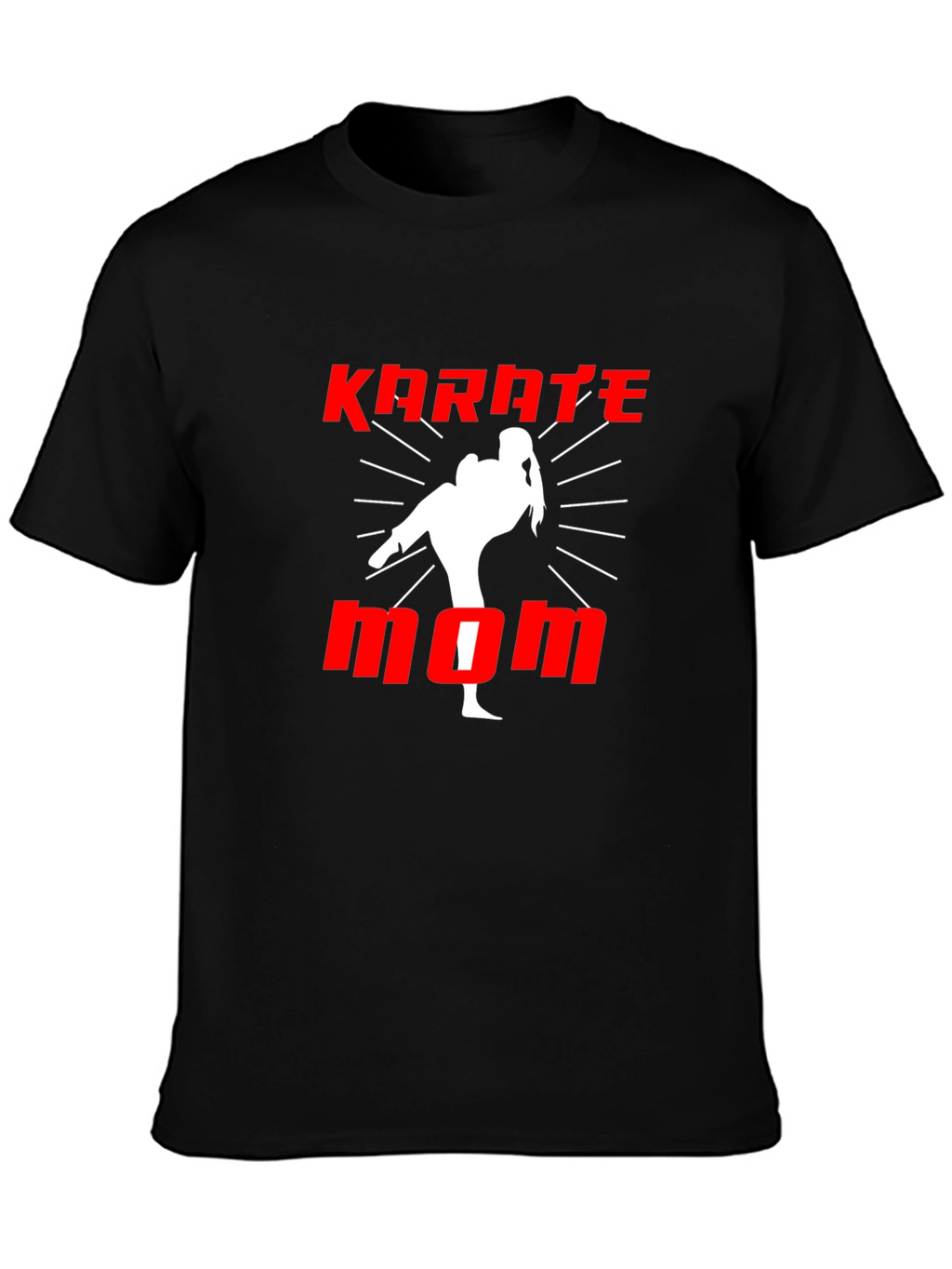 Karate Mom Black Graphic T-Shirt