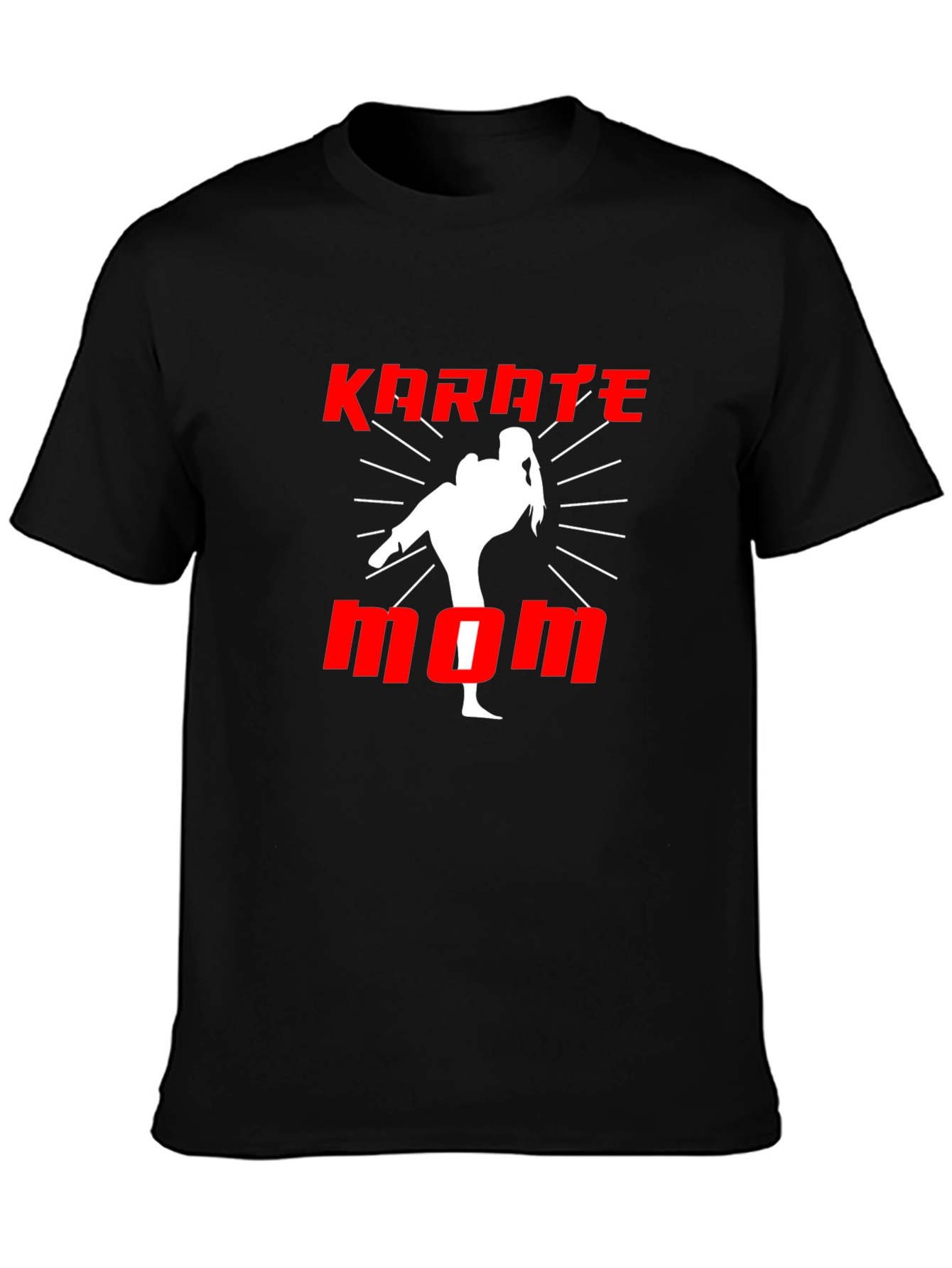 Karate Mom Black Graphic T-Shirt