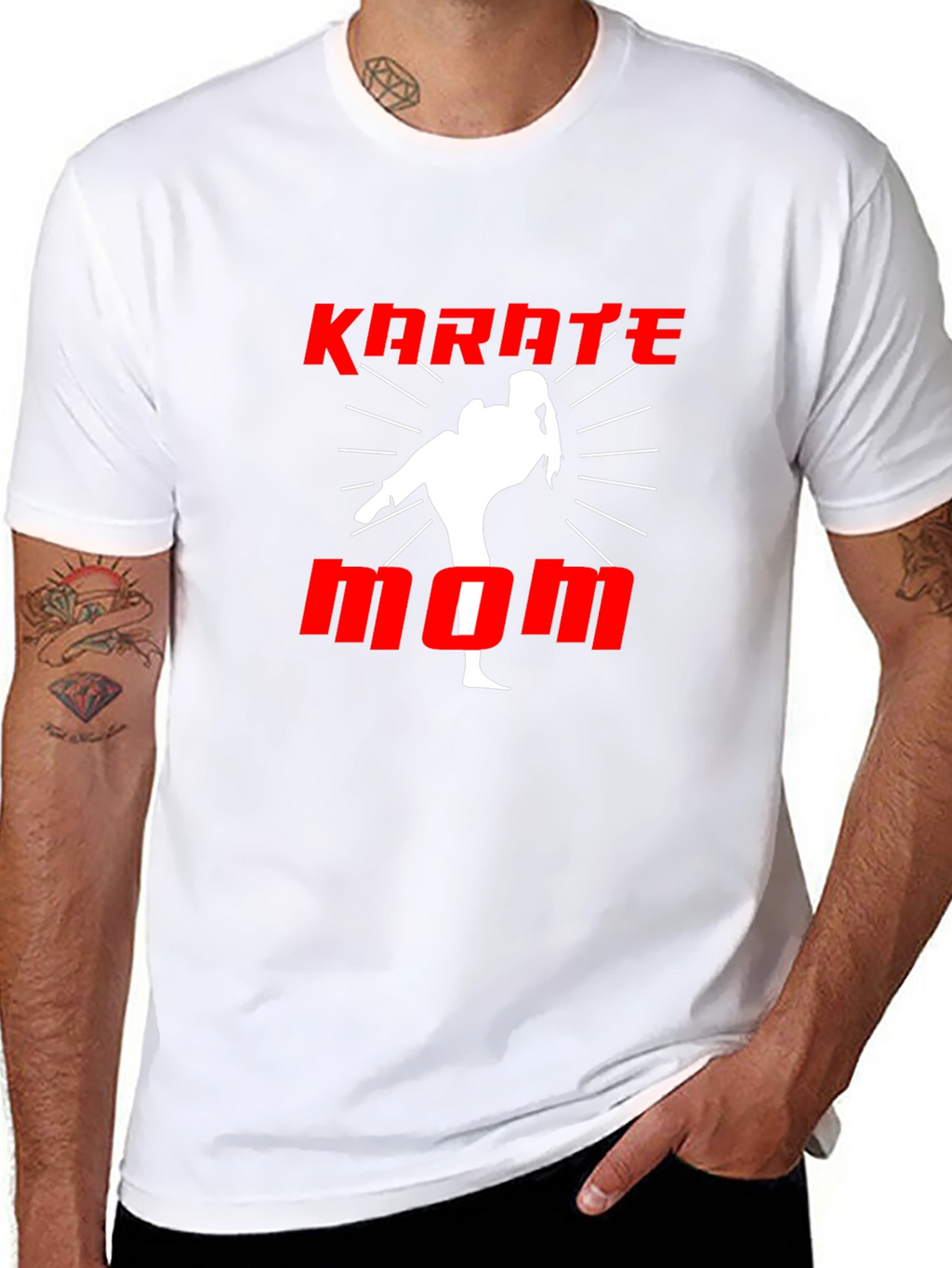 Karate Mom Black Graphic T-Shirt