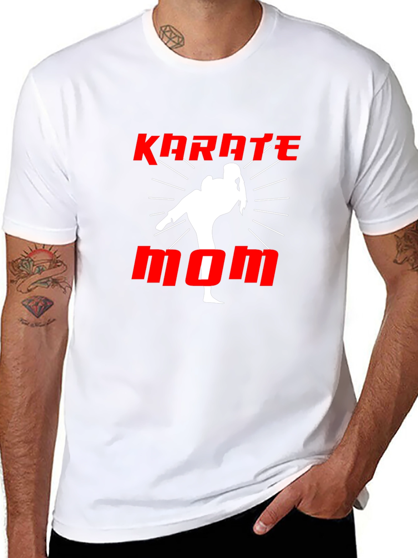 Karate Mom Black Graphic T-Shirt