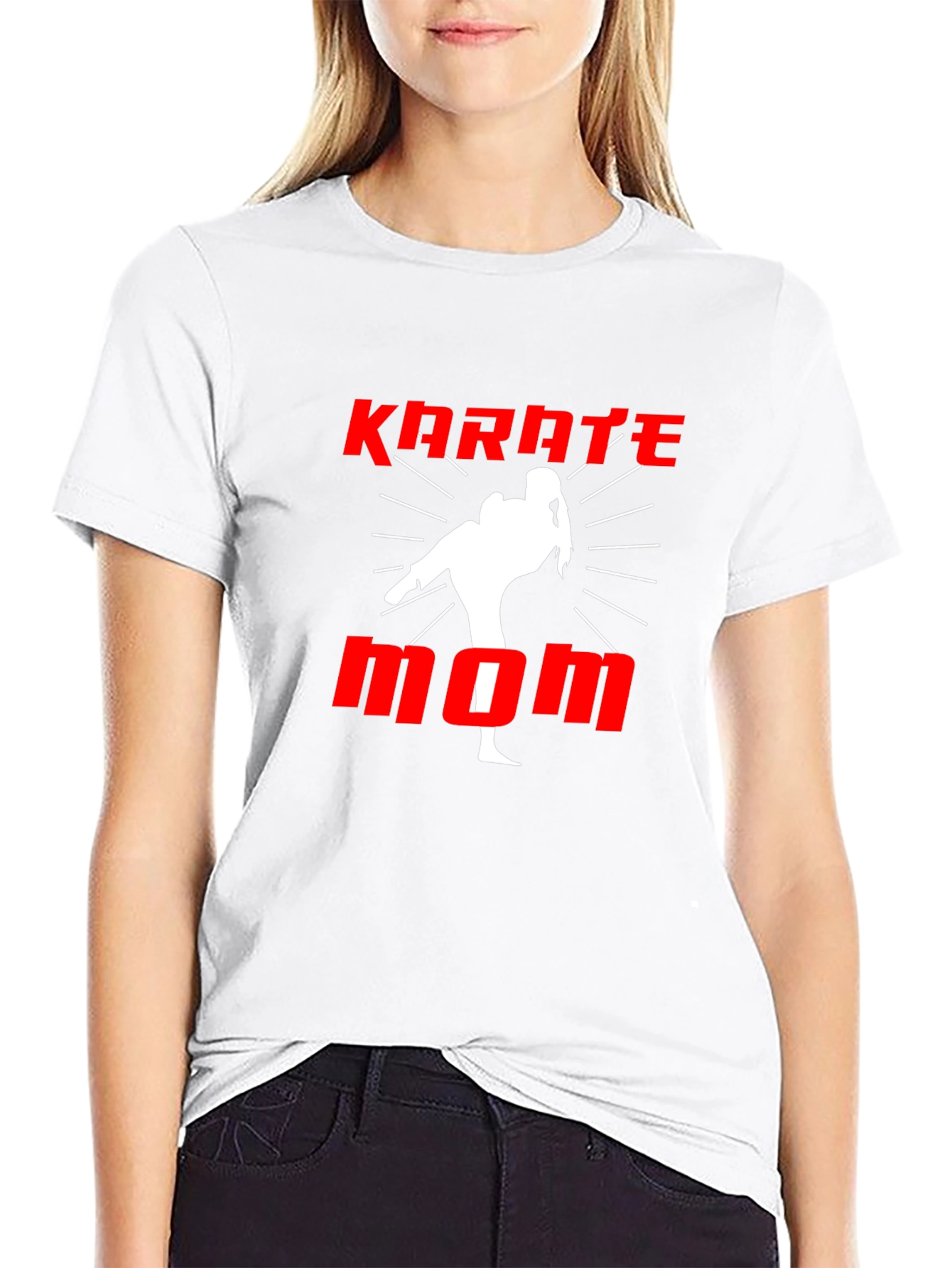 Karate Mom Black Graphic T-Shirt
