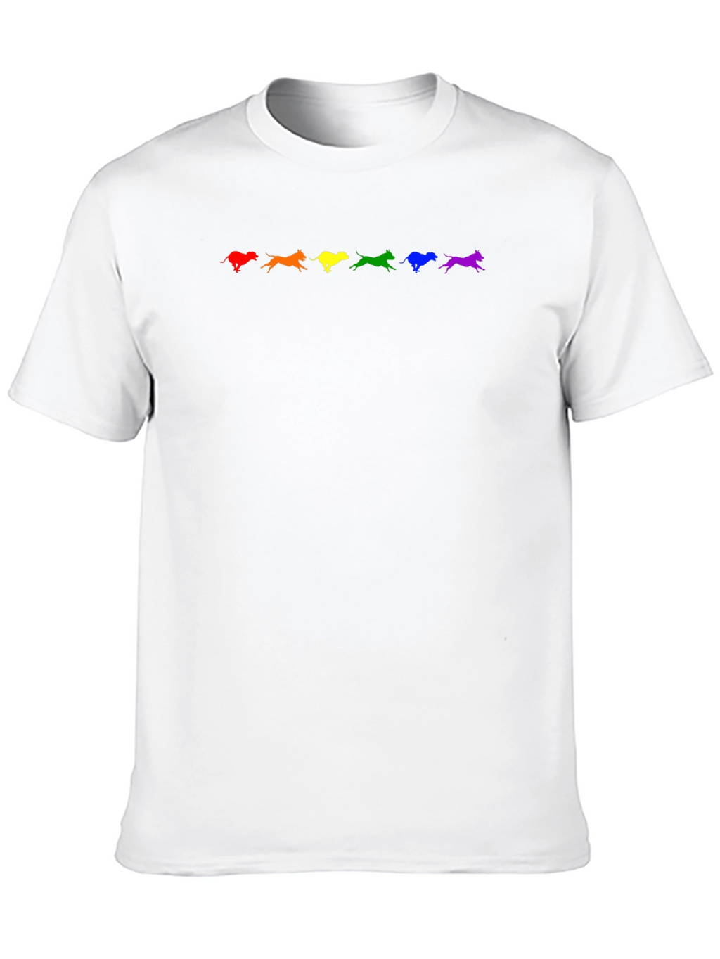 Rainbow Dogs Black T-Shirt