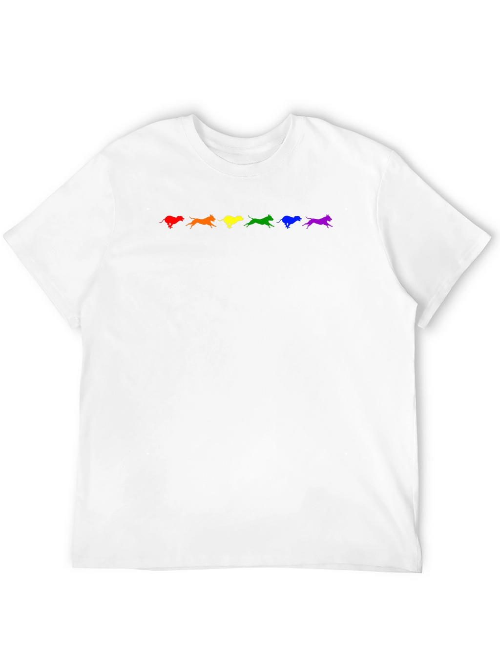 Rainbow Dogs Black T-Shirt