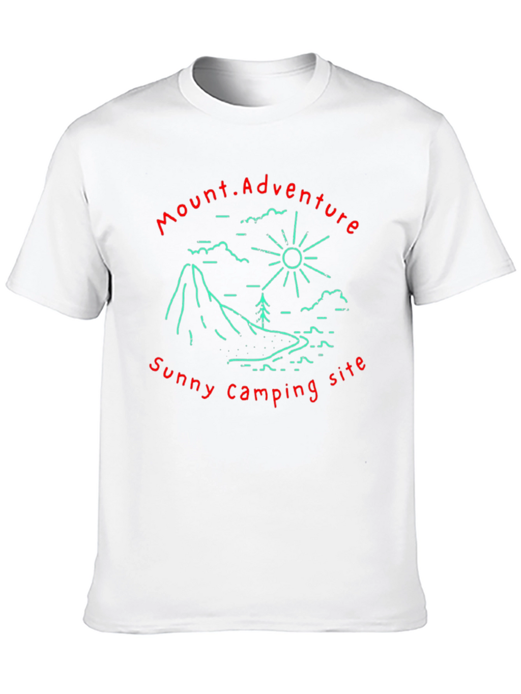 Mount Adventure Camping Graphic Tee - Black