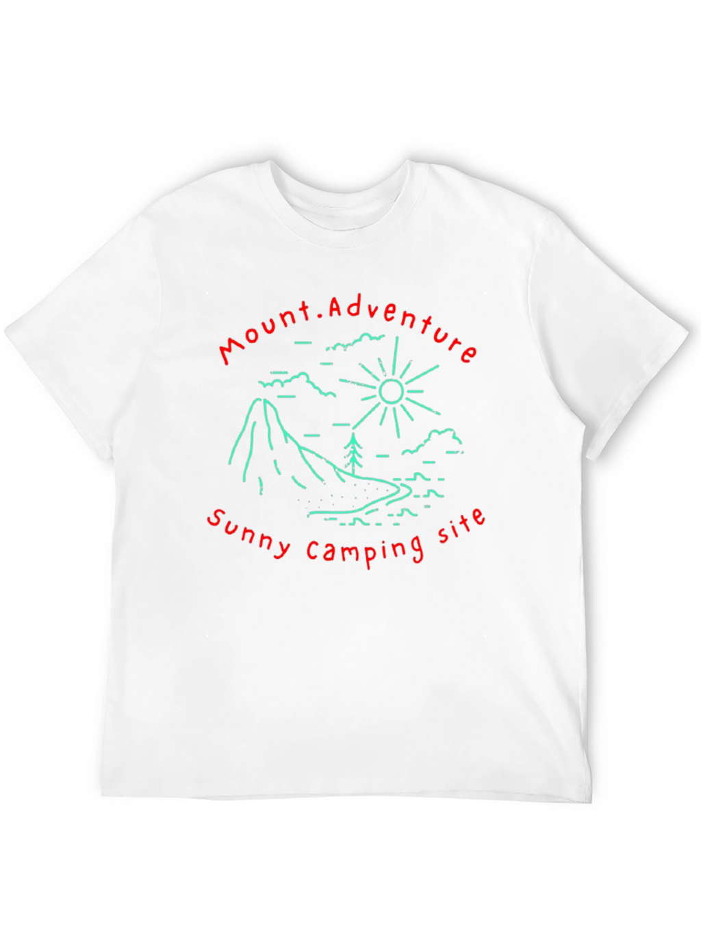 Mount Adventure Camping Graphic Tee - Black