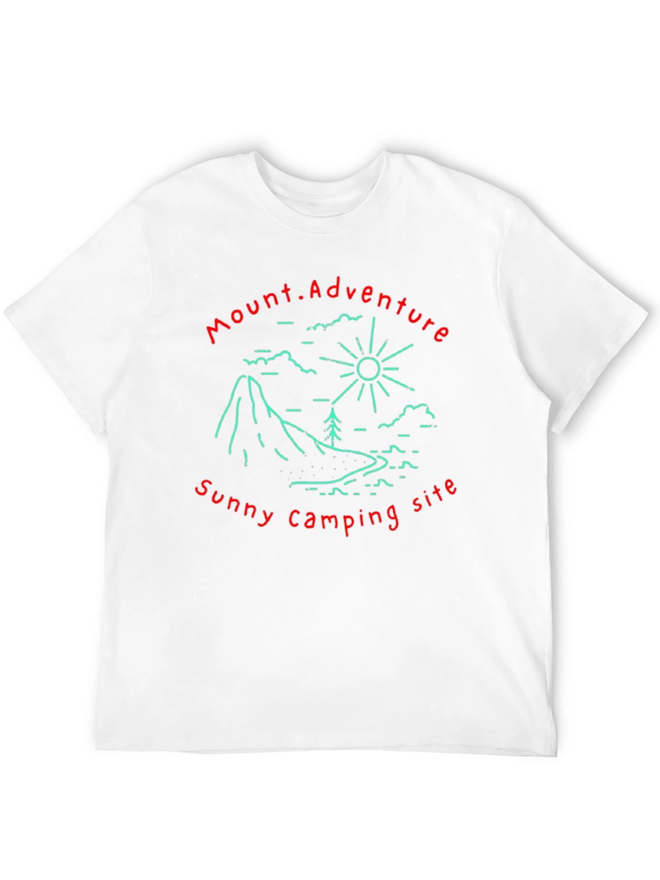 Mount Adventure Camping Graphic Tee - Black