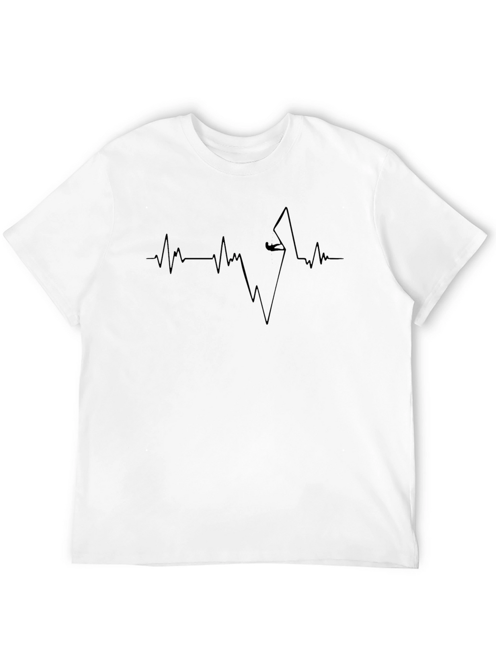 Climbing Heartbeat Graphic Tee - Black