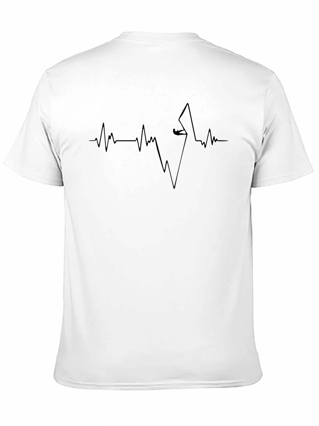 Climbing Heartbeat Graphic Tee - Black