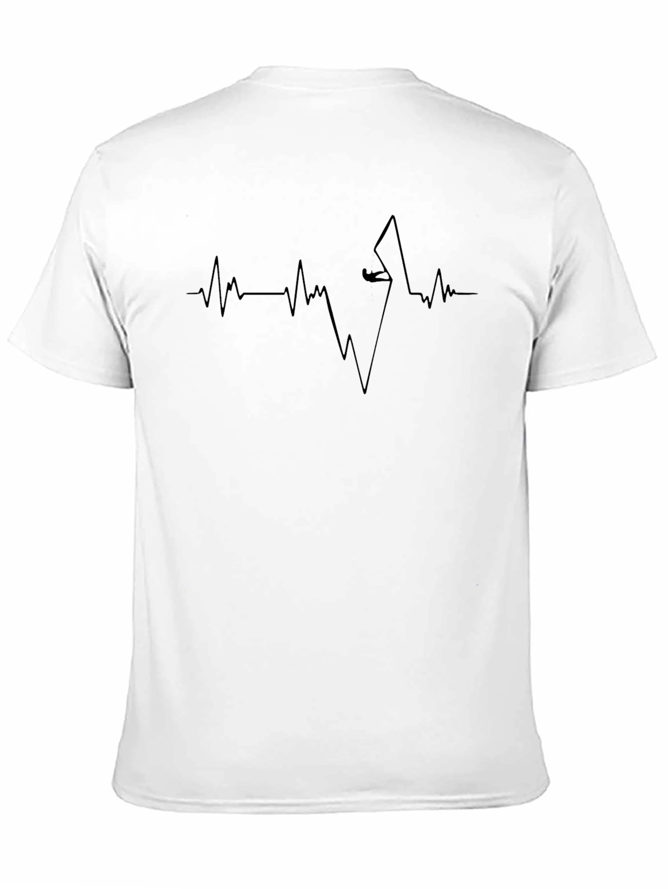 Climbing Heartbeat Graphic Tee - Black