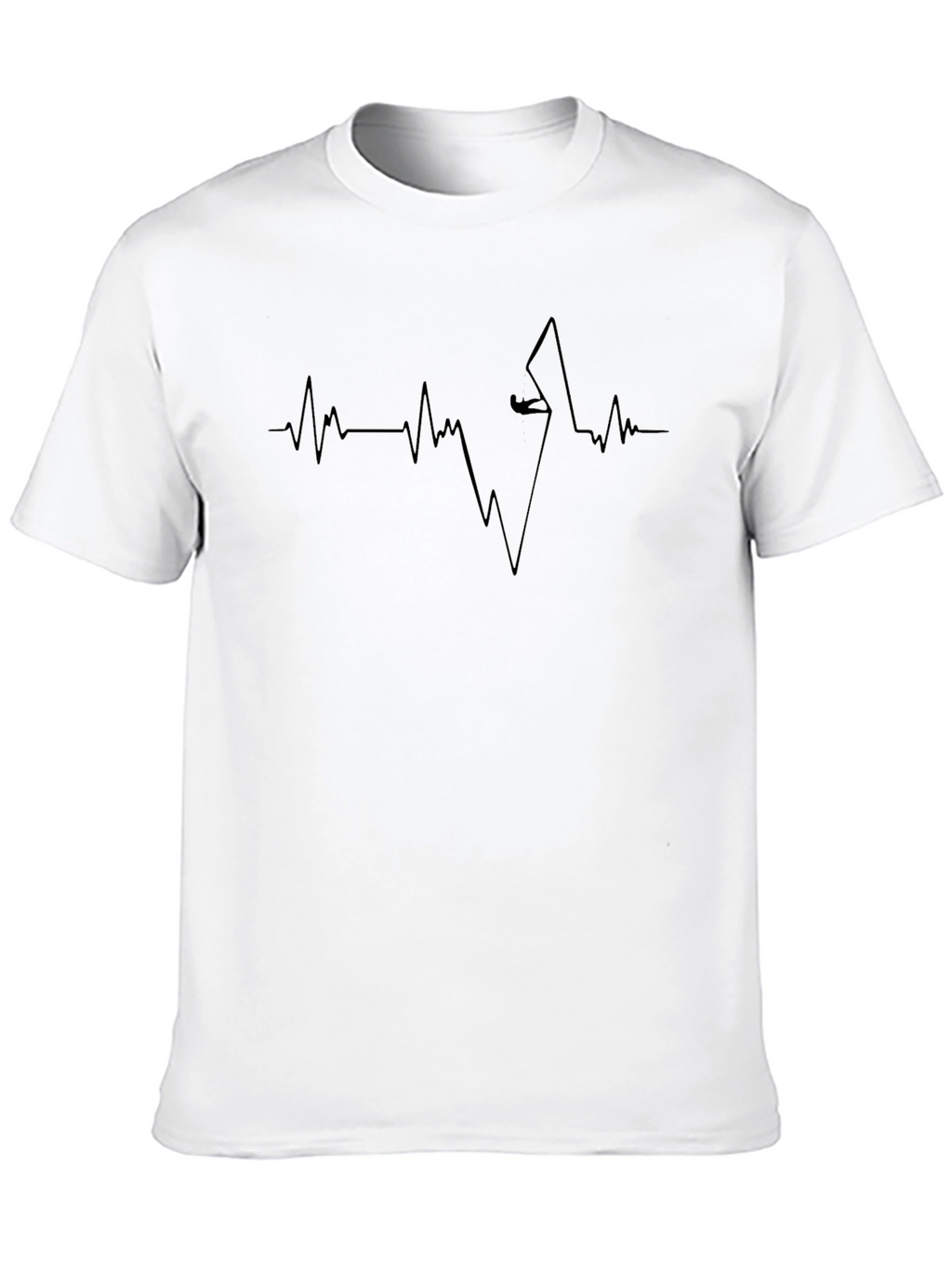 Climbing Heartbeat Graphic Tee - Black