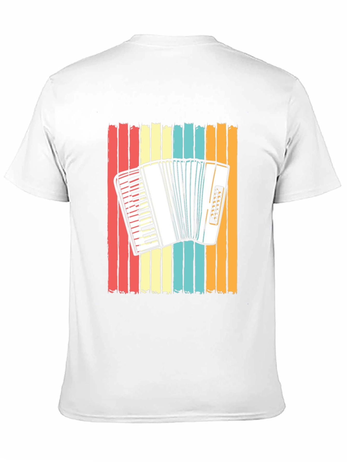 Accordion Retro Stripe T-Shirt - Music Lover Tee