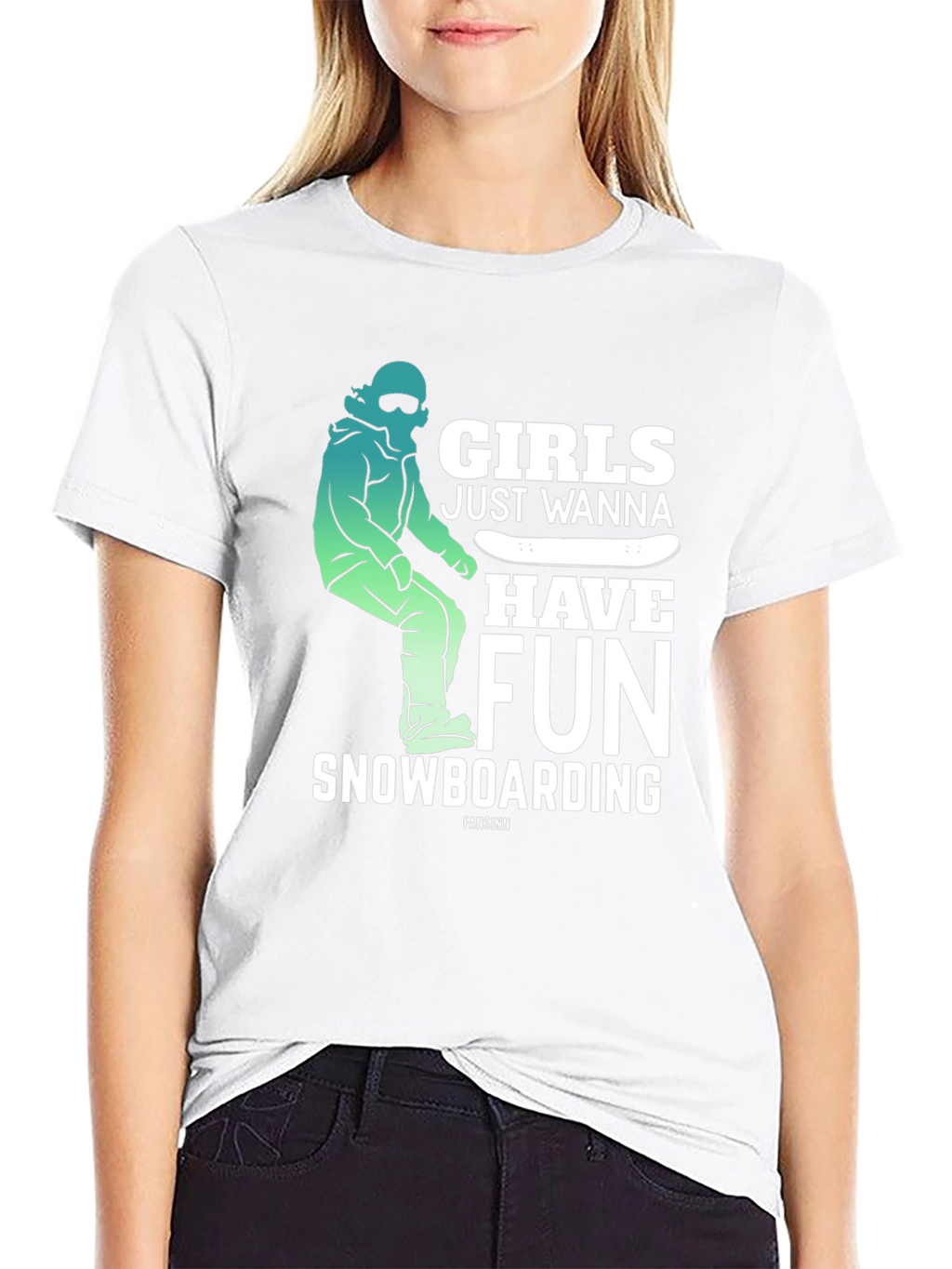 Girls Just Wanna Have Fun Snowboarding Tee