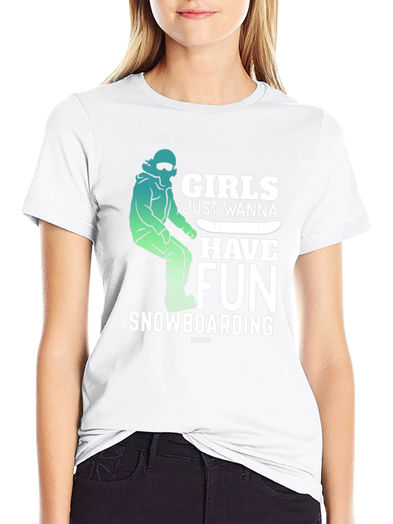 Girls Just Wanna Have Fun Snowboarding Tee