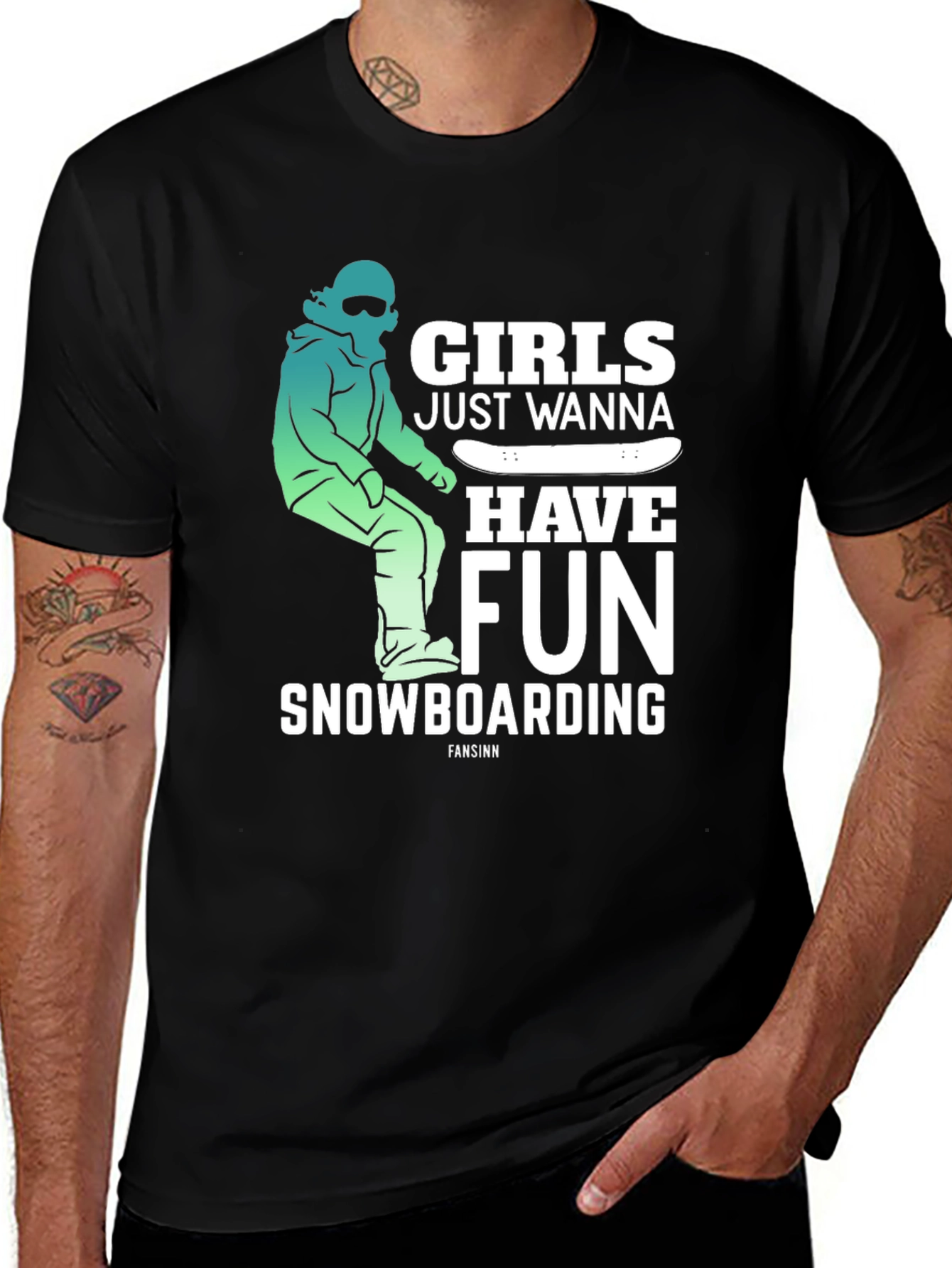 Girls Just Wanna Have Fun Snowboarding Tee