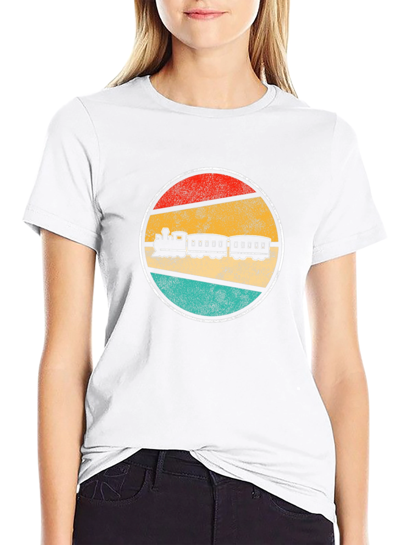 Retro Train Graphic Tee - Vintage Railroad T-Shirt