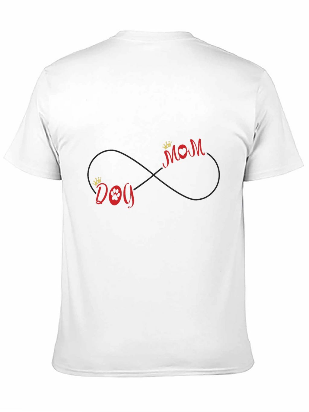 Dog Mom Infinity Graphic Tee - Black