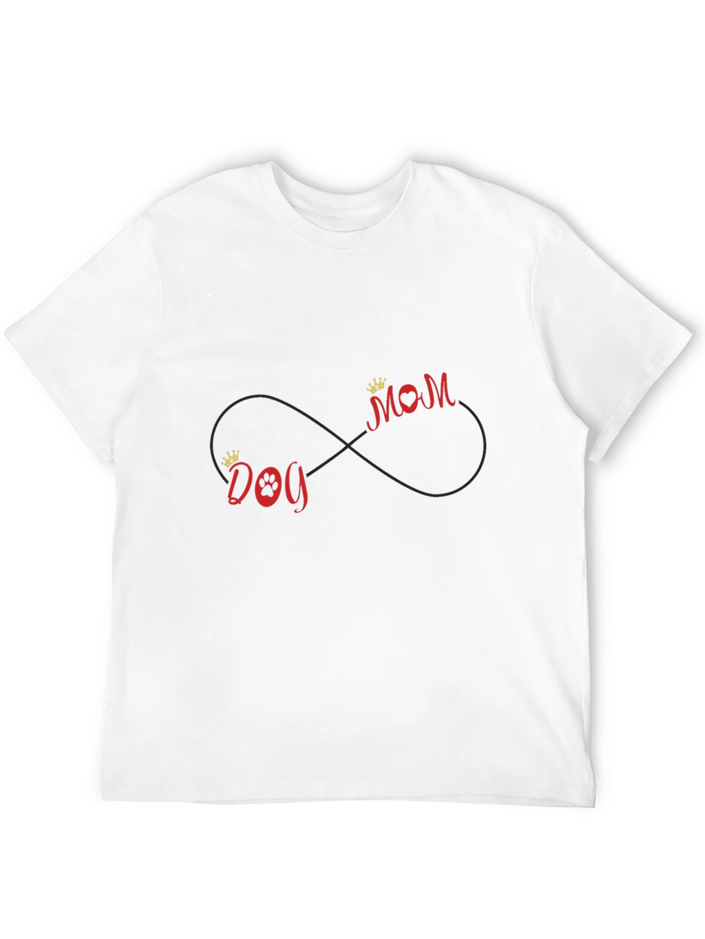 Dog Mom Infinity Graphic Tee - Black