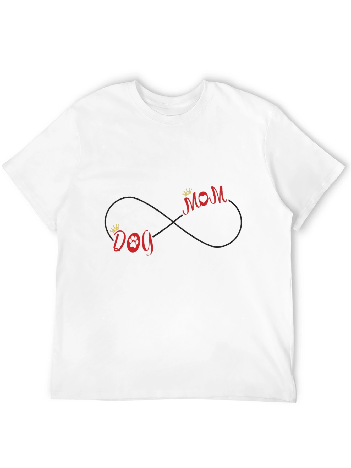 Dog Mom Infinity Graphic Tee - Black