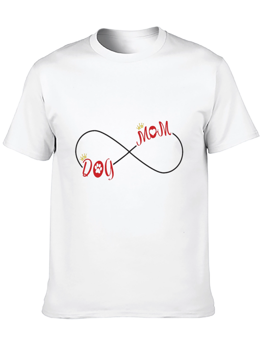 Dog Mom Infinity Graphic Tee - Black